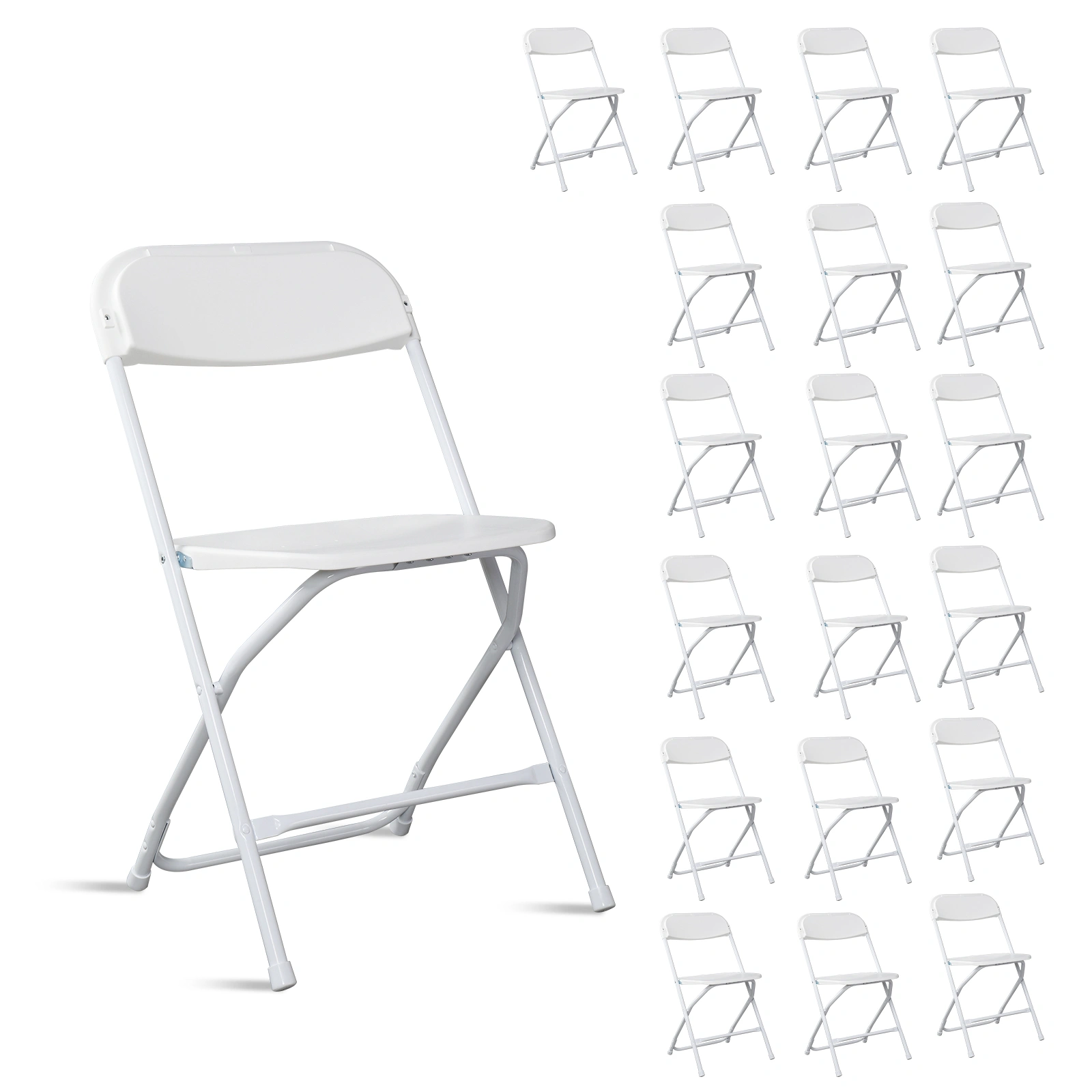 10pcs Injection Molding Classic Garden Plastic Folding Chair White view 22