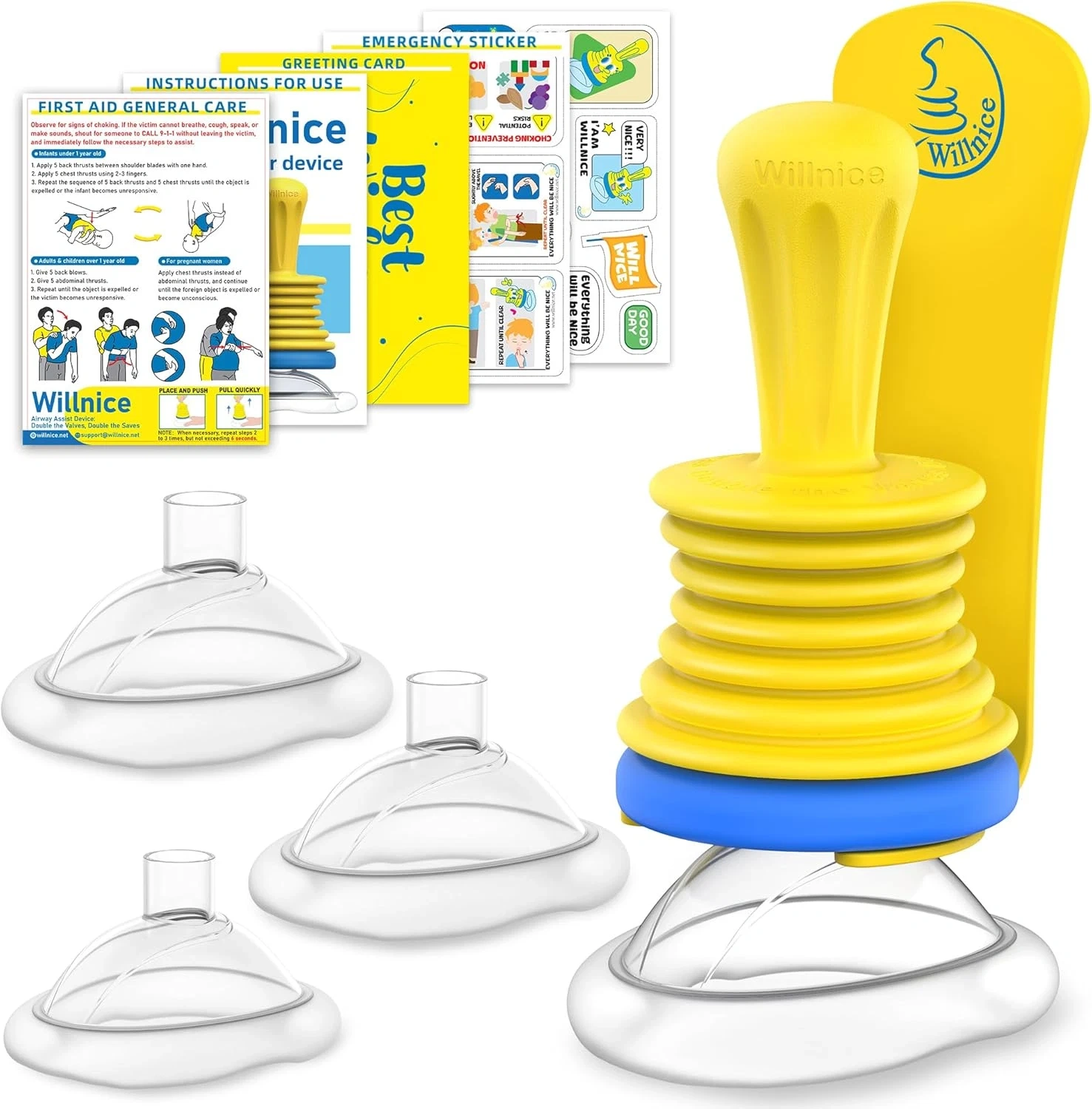 Emergency Breathing Aid Mask, Portable Anti-Suffocation Rescue Device Kit view 2