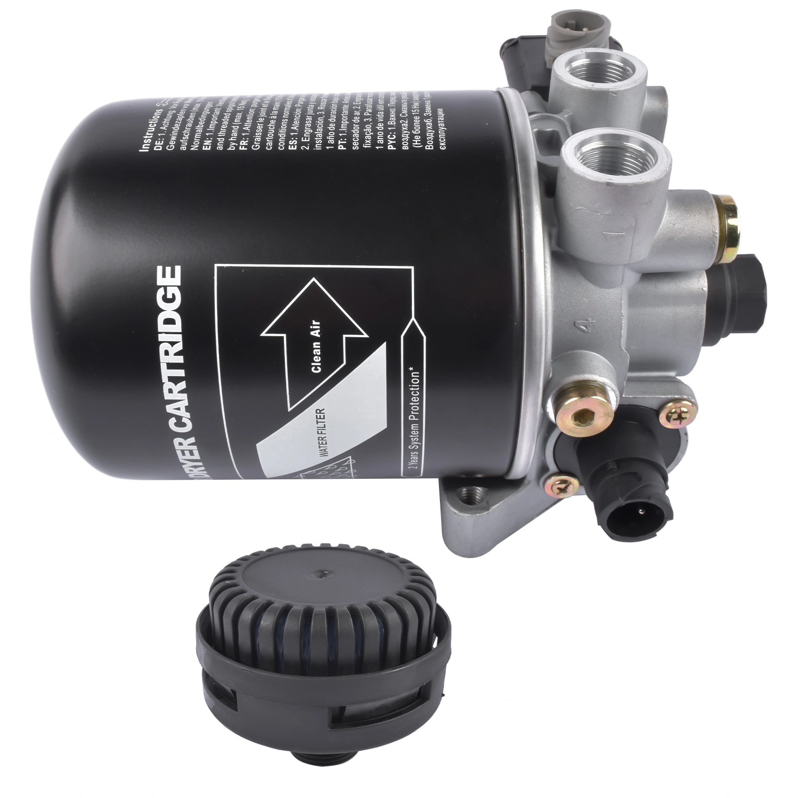 Air Dryer with Coalescing Cartridge 12V 100W for Volvo #21440978 4324252000 S4324252000 view 5