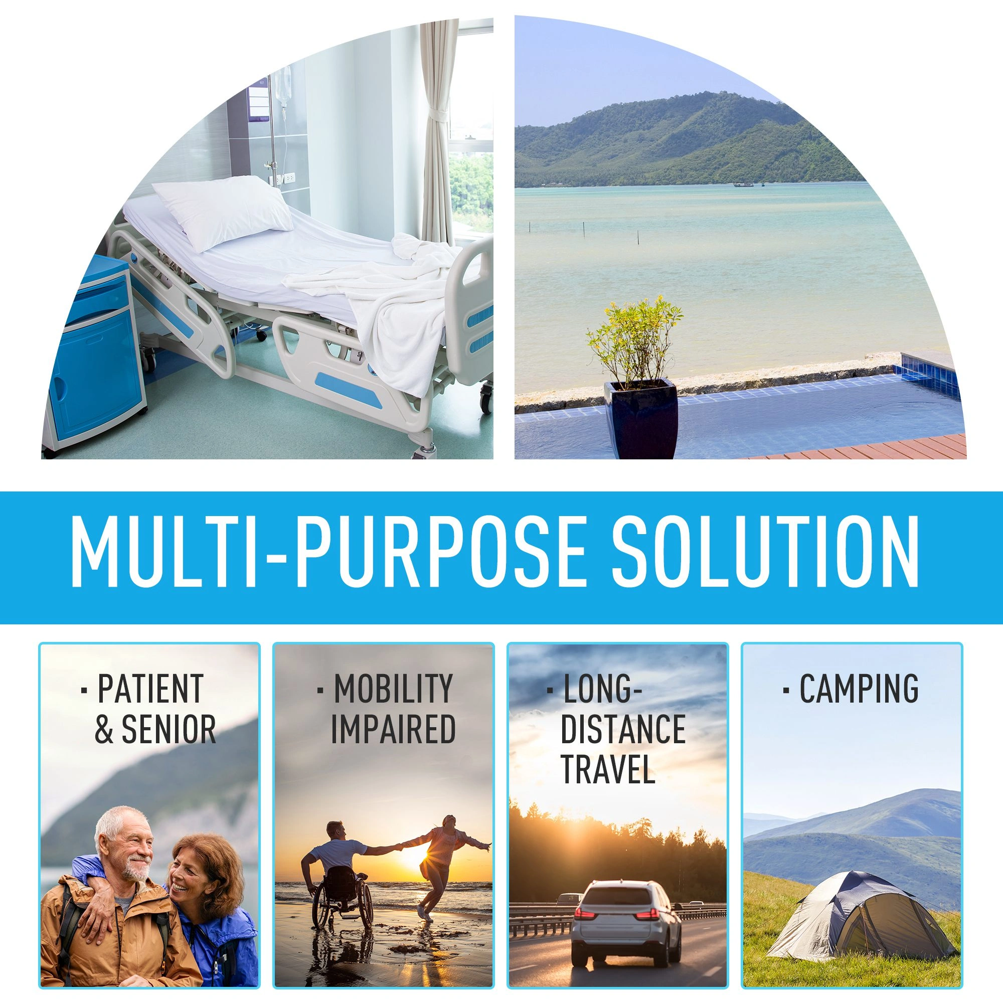 Portable Toilet for Camping Travel Portable Toilet with Bucket Seal Lid Outdoor Hiking view 3