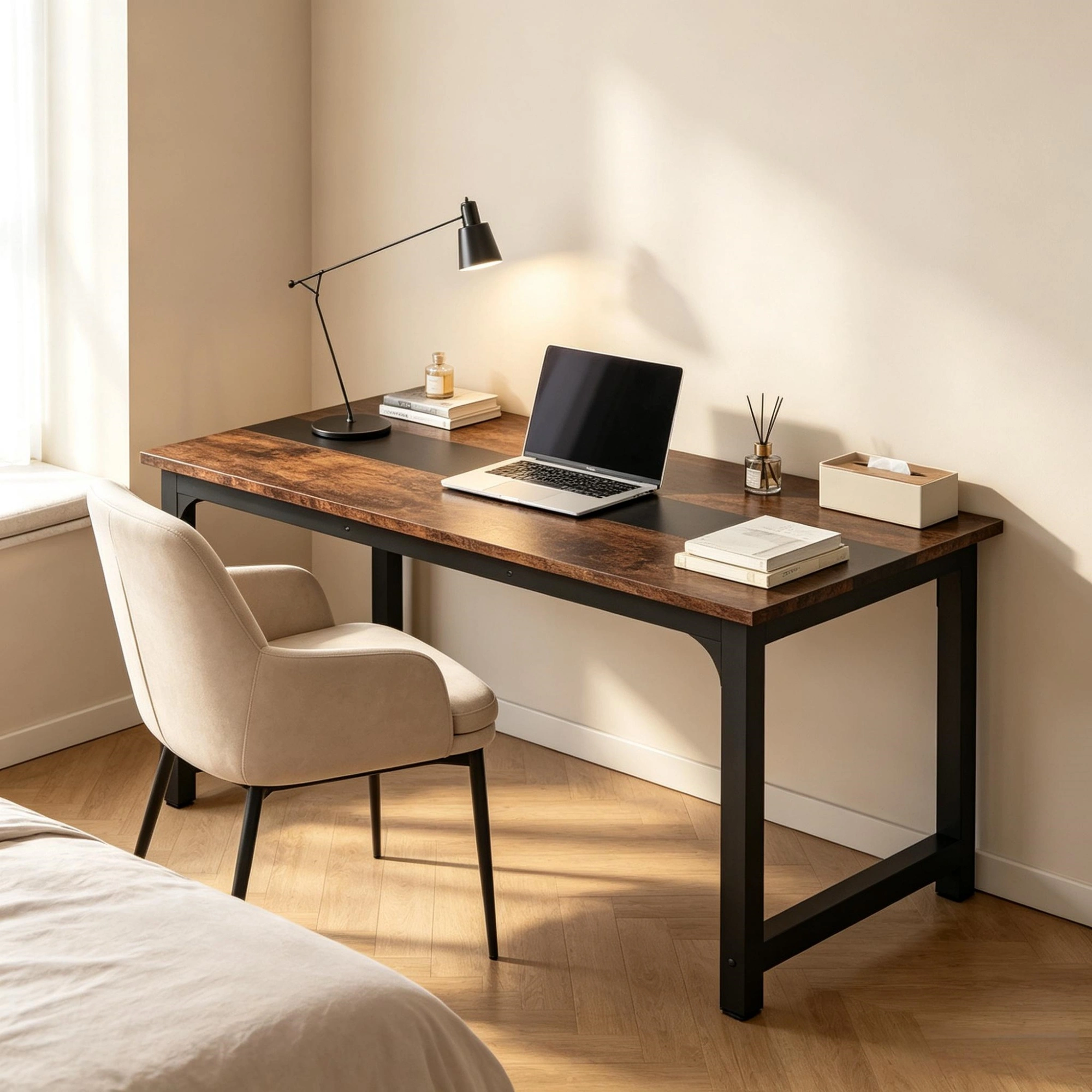 Minimalist Rectangular Conference Table, Meeting & Workstation Desk view 3