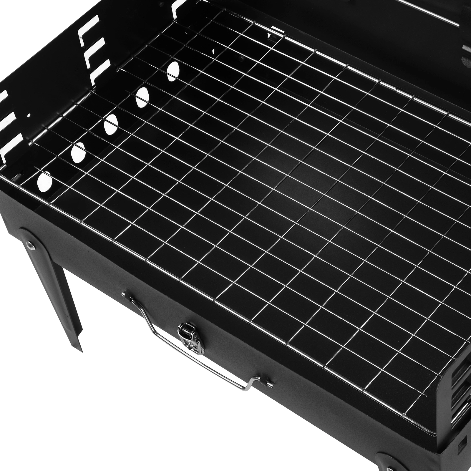 44*27*7cm Portable Square Charcoal Grill Black view 18