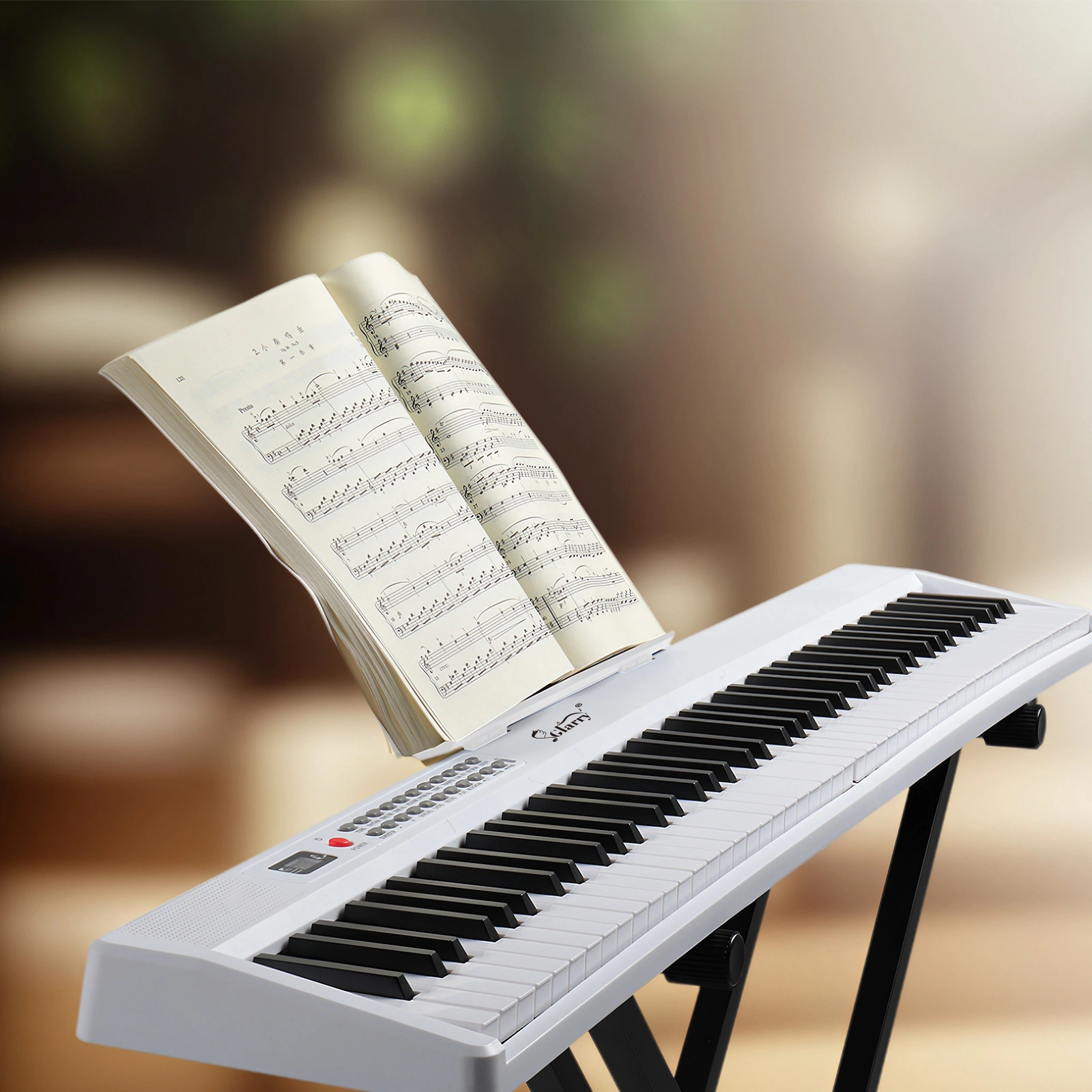 GPP-106 88 Key Folding Piano Semi-Weighted Standard Keyboards Digital Piano with MIDI Bluetooth, Handbag, Headphone, for Piano Lover White color view 6