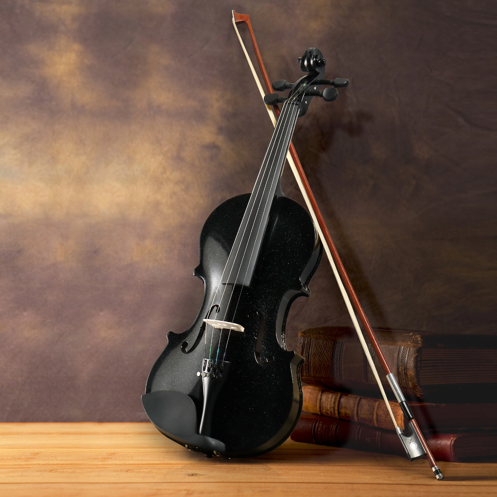 Size 4/4 Violin Set for Adults Beginners Students with Hard Case,Violin Bow,Shoulder Rest,Rosin,Extra Strings and Sordine view 19