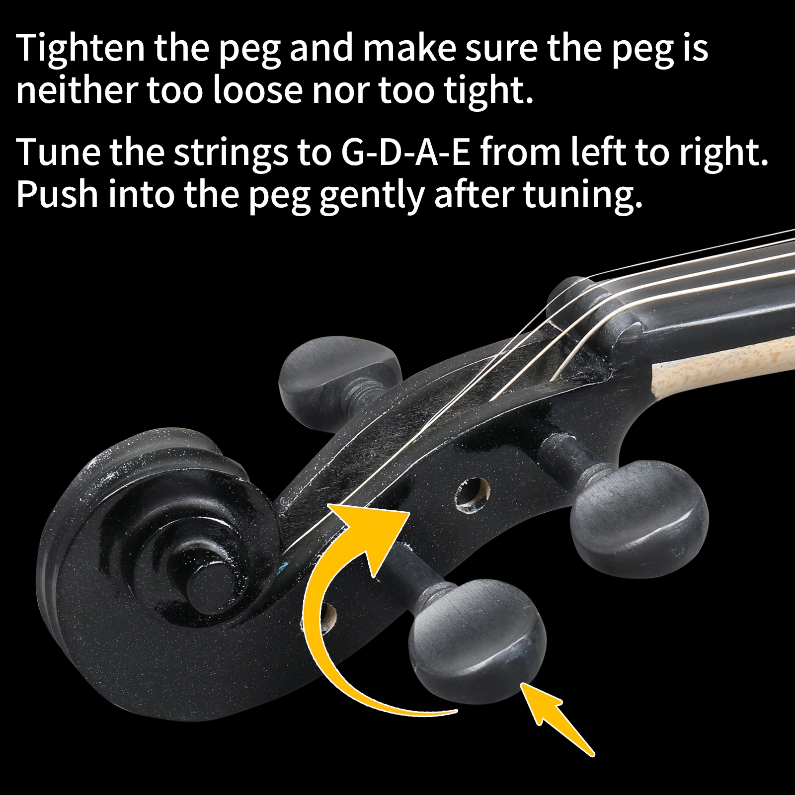 Size 4/4 Violin Set for Adults Beginners Students with Hard Case,Violin Bow,Shoulder Rest,Rosin,Extra Strings and Sordine view 9