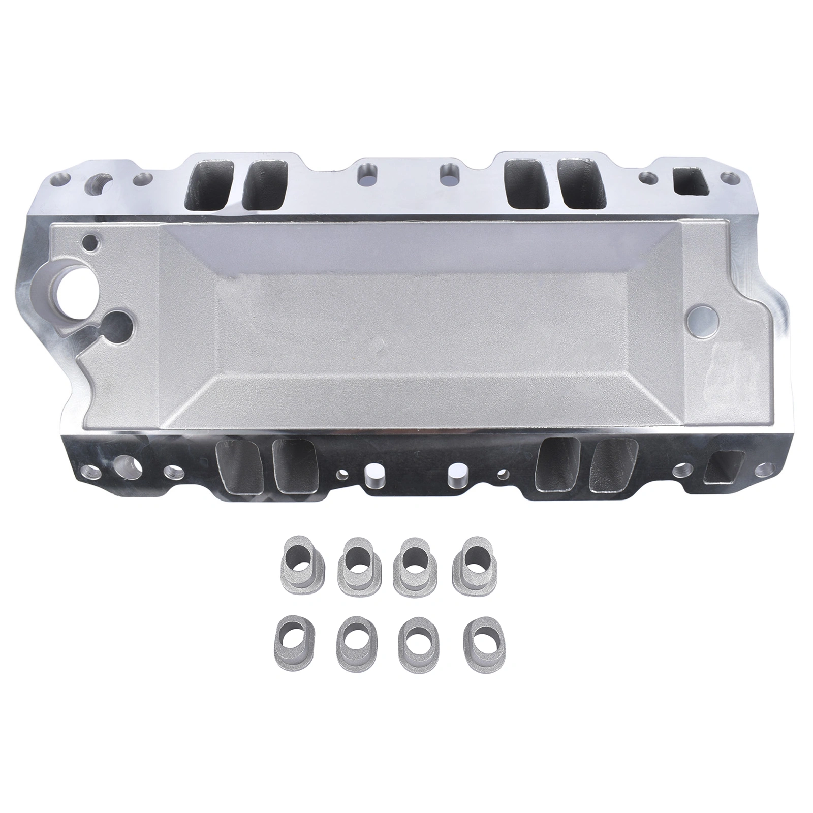 Aluminum Dual Plane Air Gap Intake Manifold For Small Block Chevy 262-400 1955-1986 view 7