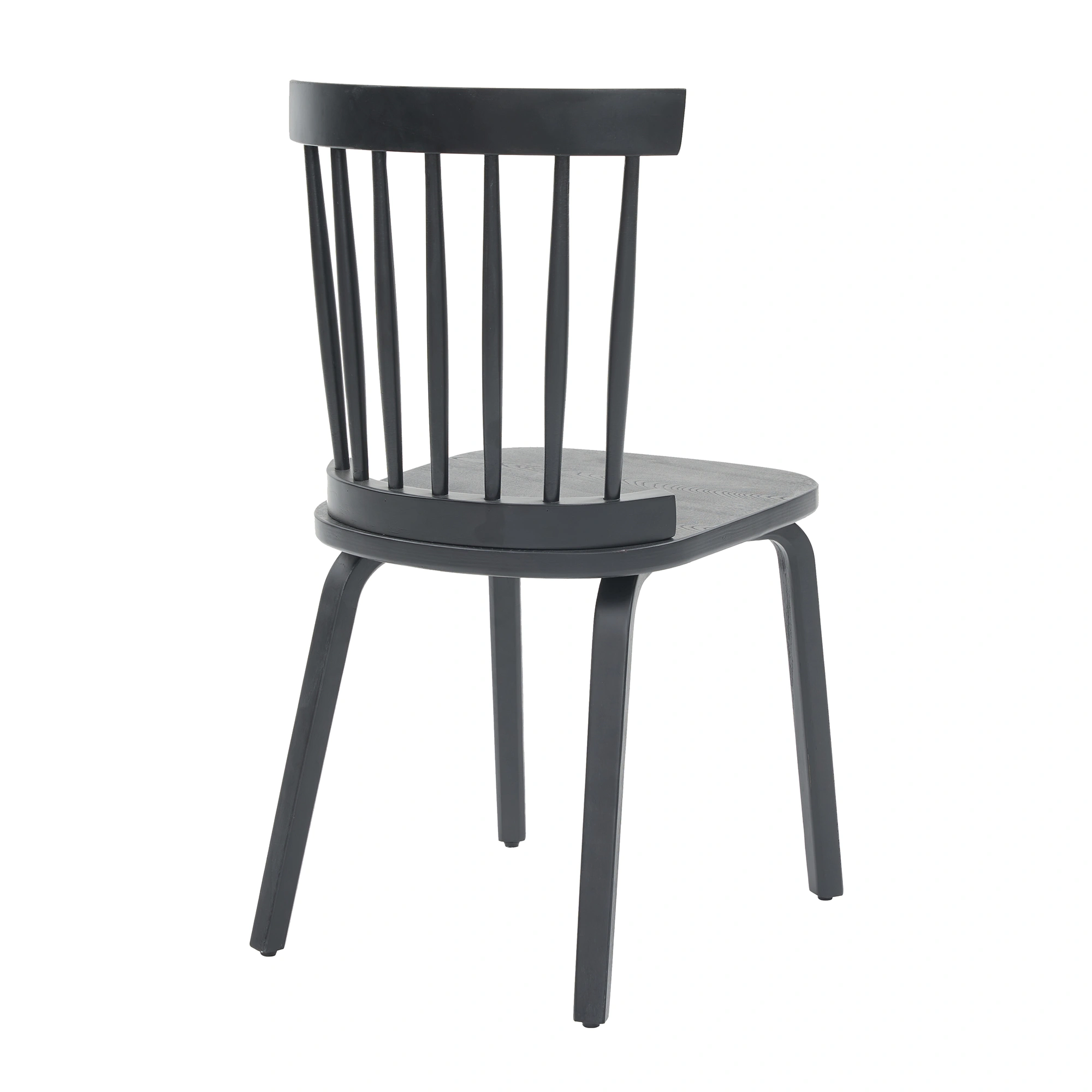 Windsor Dining Chairs Set of 4,Wood Farmhouse Spindle Back, Widen Seat, Mid-Century Modern French Country Style, for Living Room Restaurant, Black view 13