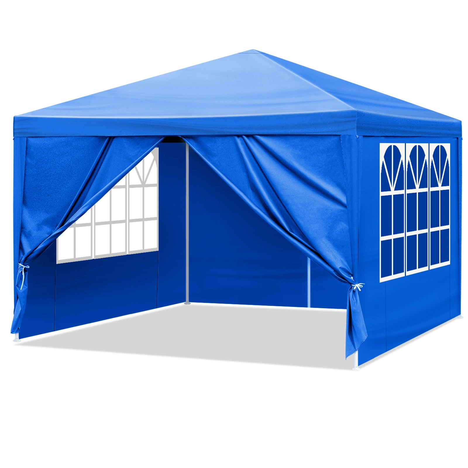 10'x10' Gazebo Waterproof Outdoor Canopy Patio Tent Party Tent for Wedding BBQ Cater, Blue view 3