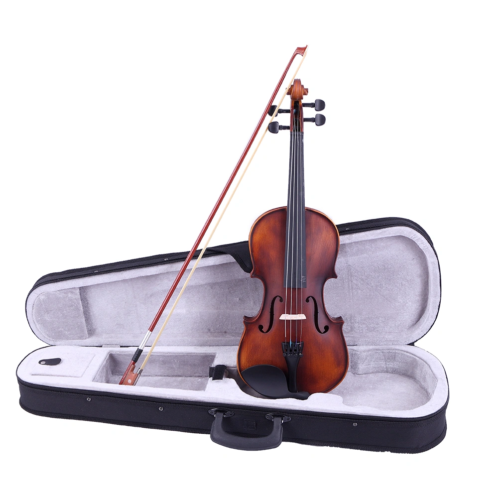 GV200 4/4 Classic Solid Wood Violin Case Bundle with Bow, Strings, Rosin, Shoulder Rest & Electronic Tuner view 2