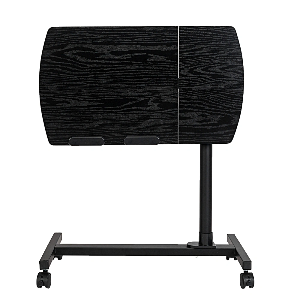 Four-Wheel Multifunctional Flat Surface Lifting Computer Desk Black view 16