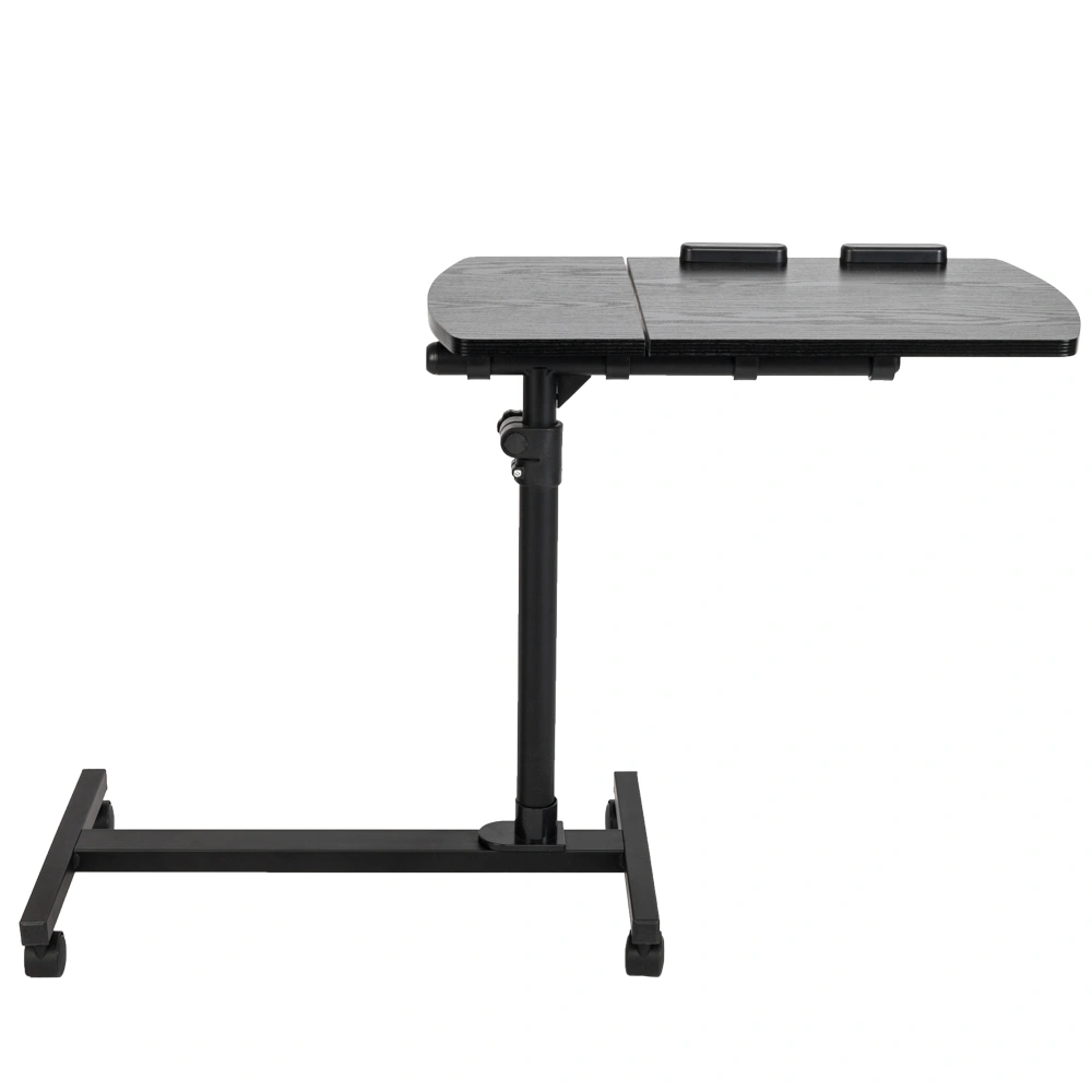 Four-Wheel Multifunctional Flat Surface Lifting Computer Desk Black view 4