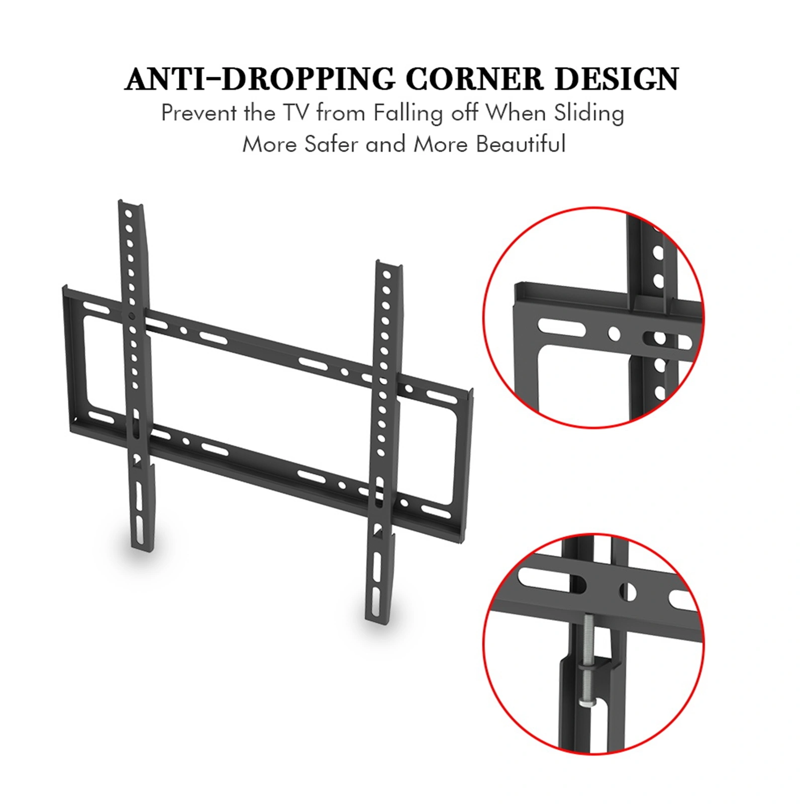 TMW4040 26-55" Wall Mount TV Bracket, Universal Mount with Spirit Bubble Level, Low Profile Tilting TV Wall Mount view 5