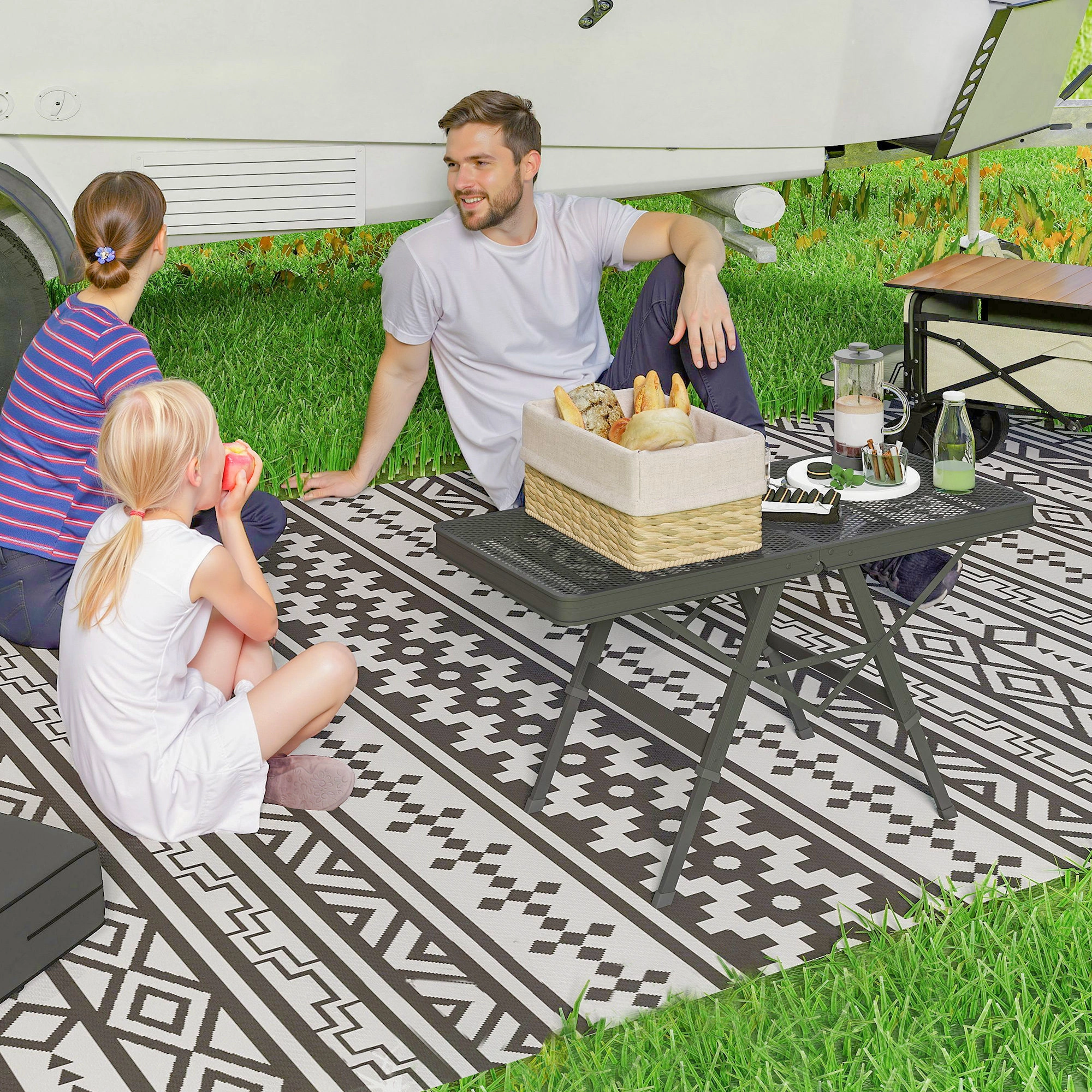 Portable Camping Table, Lightweight Foldable Picnic Table for Outdoor Hiking & Beach view 2