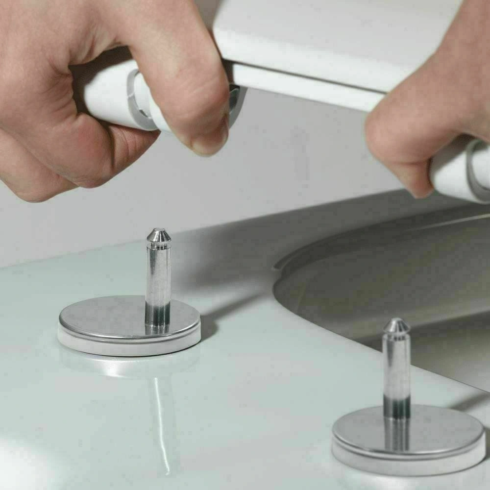Square Soft Close Toilet Seat Quick Release - Anti-Bacterial Adjustable Heavy Duty Slow Closing Lid & Seat view 4