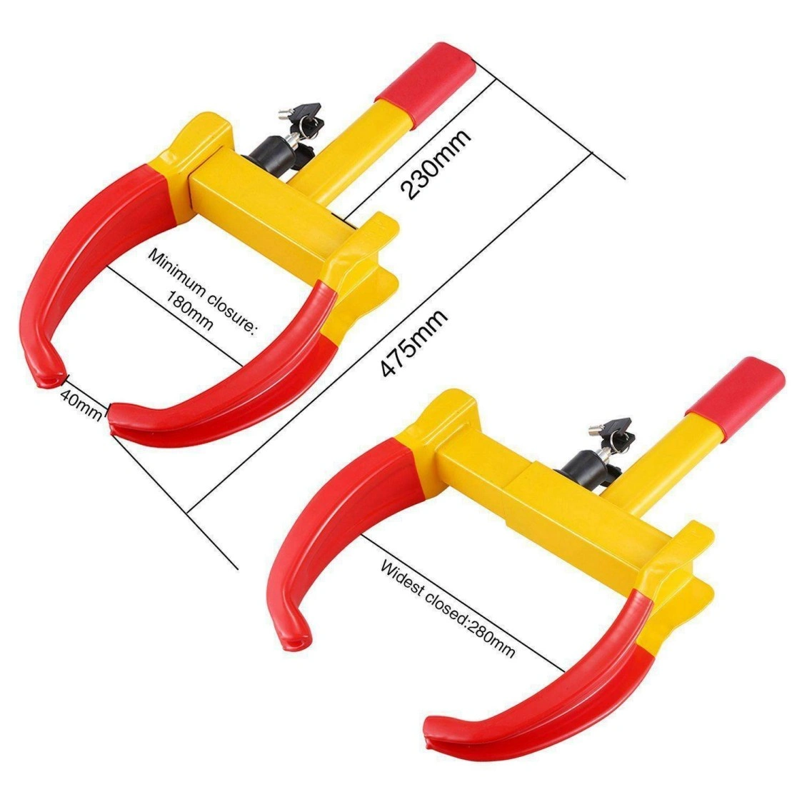 Heavy Duty Wheel Clamp Lock for Caravan Car Van Trailer Anti-Theft Steering Lock UK view 5