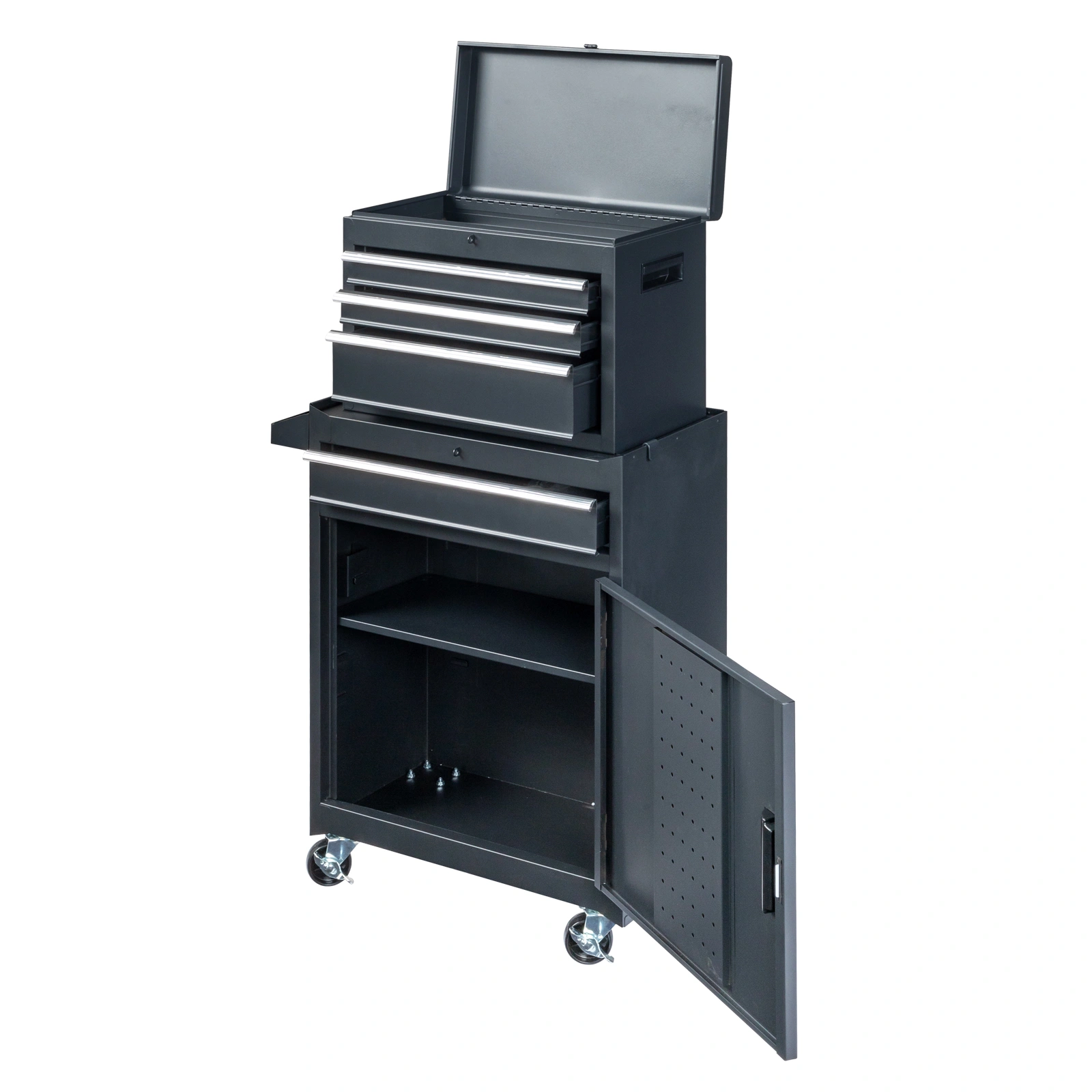 4 Drawstring Cabinet Steel Black Lock 330lb Instrument Cart Storage Room view 10