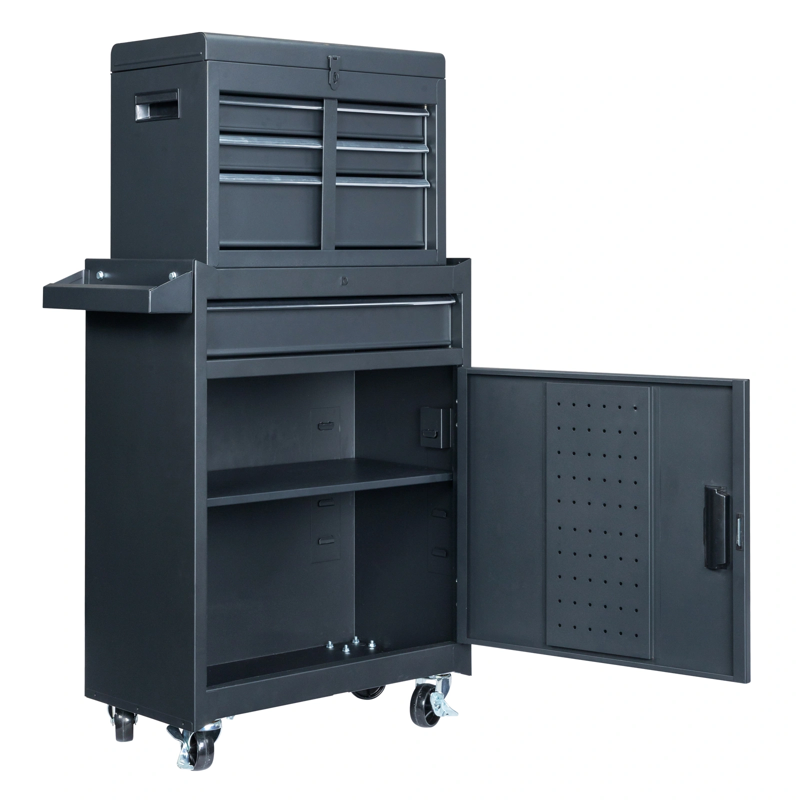 4 Drawstring Cabinet Steel Black Lock 330lb Instrument Cart Storage Room view 16
