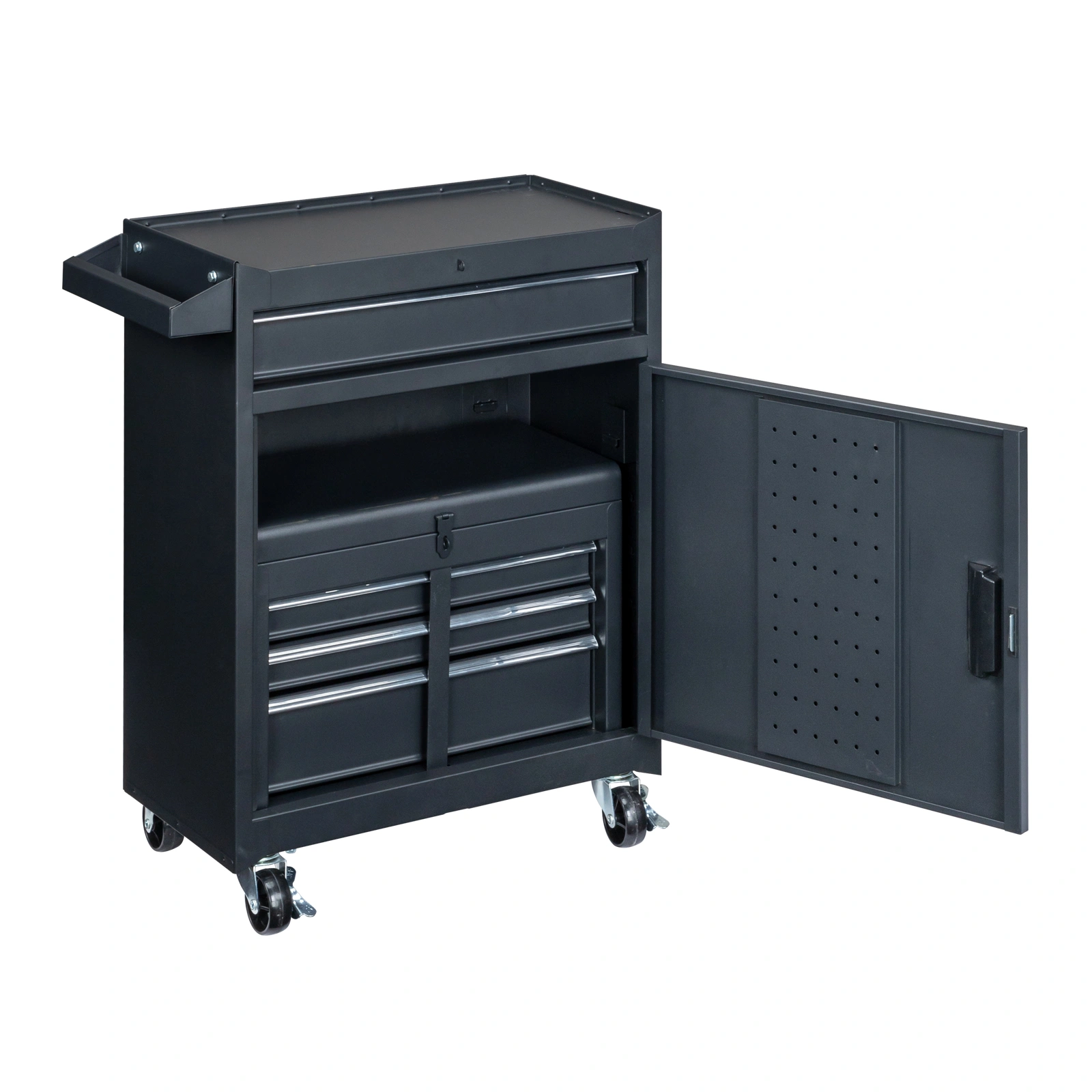 4 Drawstring Cabinet Steel Black Lock 330lb Instrument Cart Storage Room view 23