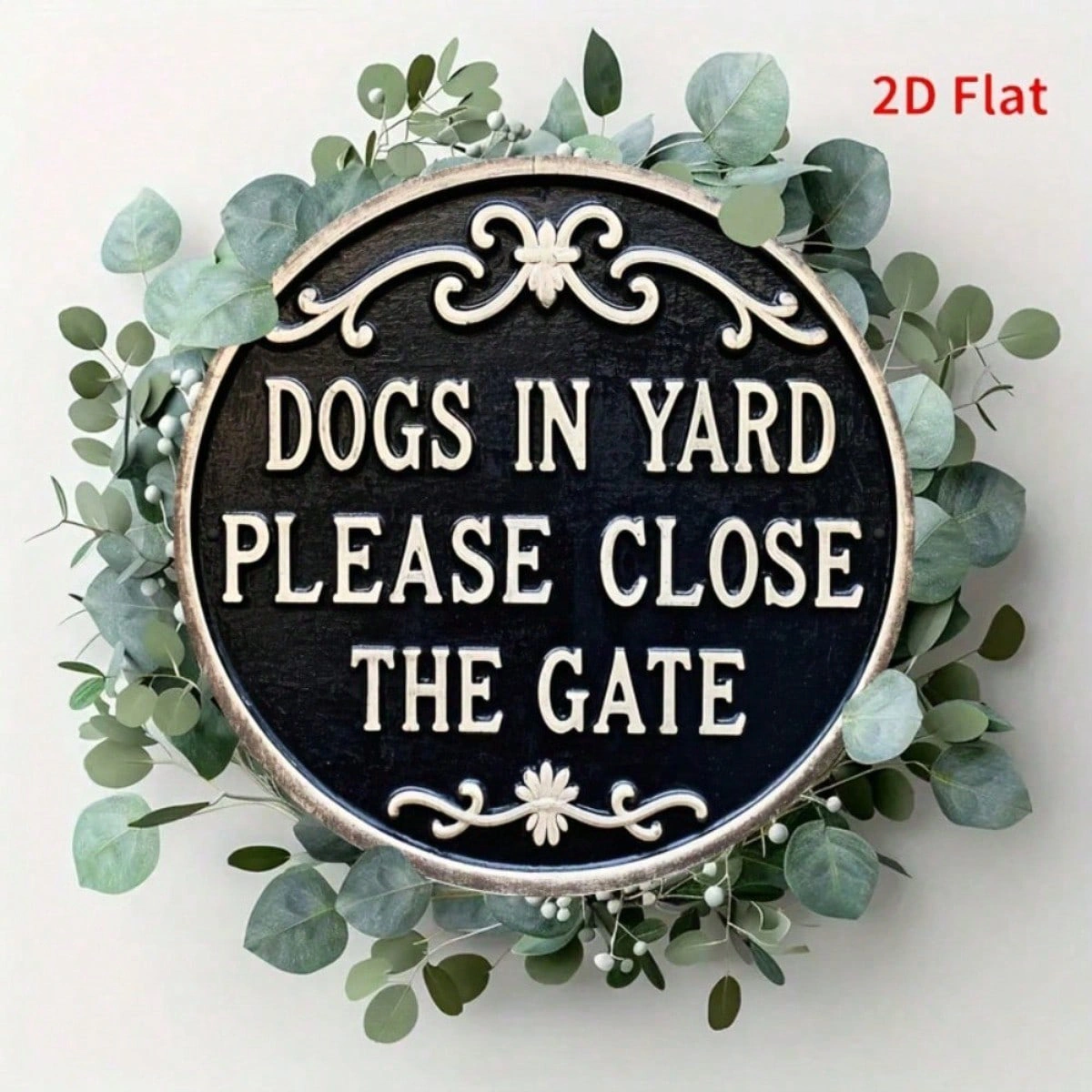 CIFbuy Dogs In Yard Please Close The Gate Round Metal Sign 8x8 Inch 2D Flat Printed Vintage Simple Wall Decor Funny Iron Art Sign 1Pcs (TikTok, TikTok, Pcs Self-pickup Logiopics) view 4