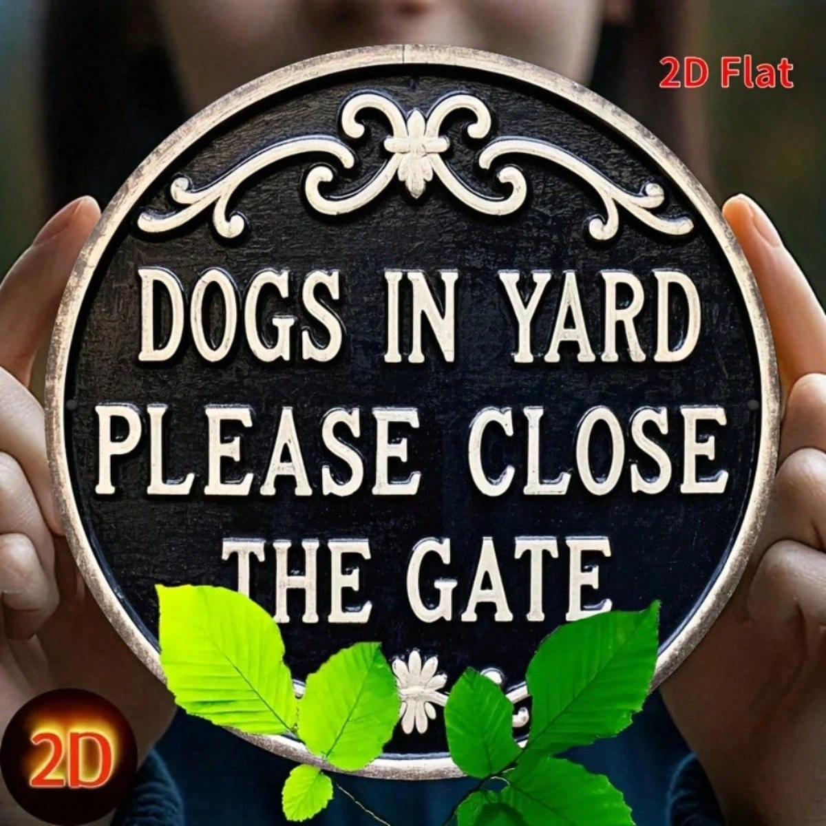 CIFbuy Dogs In Yard Please Close The Gate Round Metal Sign 8x8 Inch 2D Flat Printed Vintage Simple Wall Decor Funny Iron Art Sign 1Pcs (TikTok, TikTok, Pcs Self-pickup Logiopics) view 6