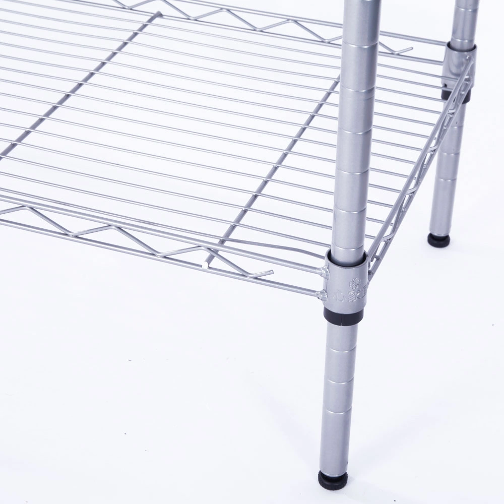 XM-304B Rectangle Carbon Steel Metal Assembly 5-Shelf Storage Rack Silver Gray view 15