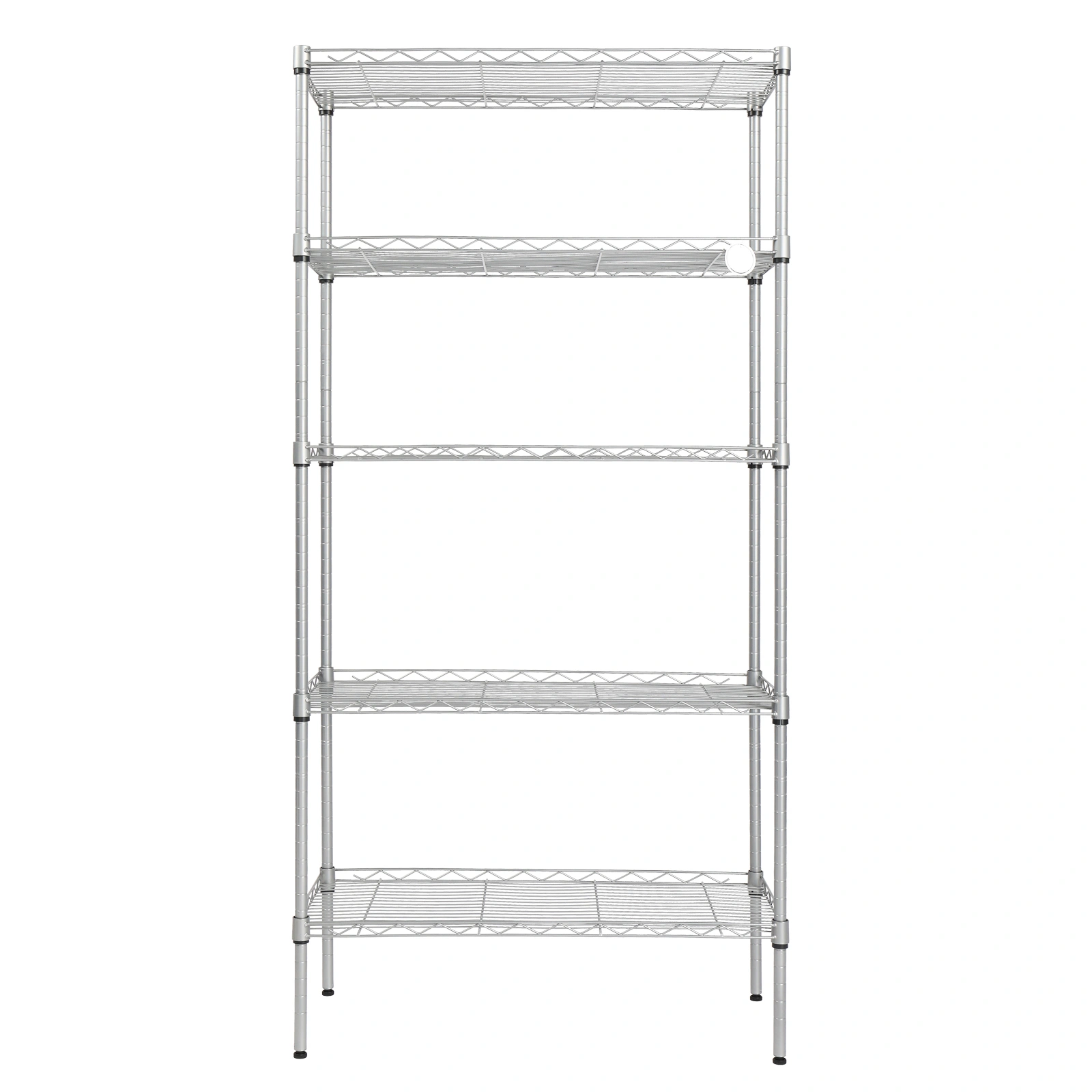XM-304B Rectangle Carbon Steel Metal Assembly 5-Shelf Storage Rack Silver Gray view 22