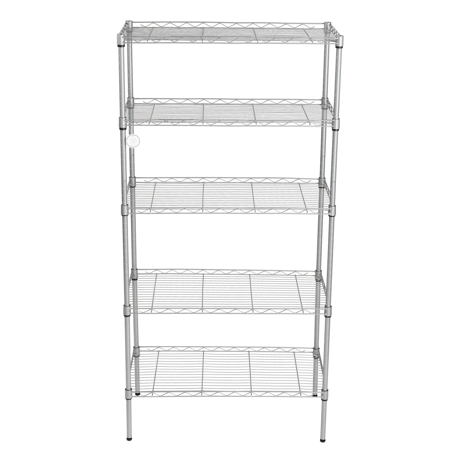 XM-304B Rectangle Carbon Steel Metal Assembly 5-Shelf Storage Rack Silver Gray view 25