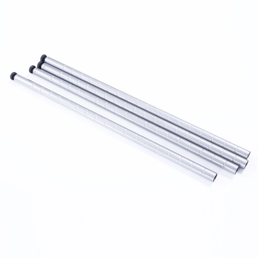 XM-304B Rectangle Carbon Steel Metal Assembly 5-Shelf Storage Rack Silver Gray view 3