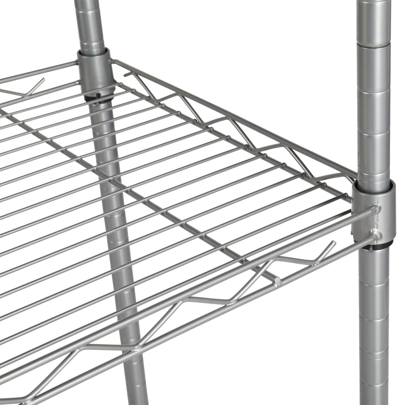 XM-304B Rectangle Carbon Steel Metal Assembly 5-Shelf Storage Rack Silver Gray view 32