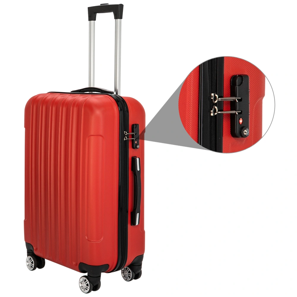 3-in-1 Multifunctional Large Capacity Traveling Storage Suitcase Luggage Set Red view 9