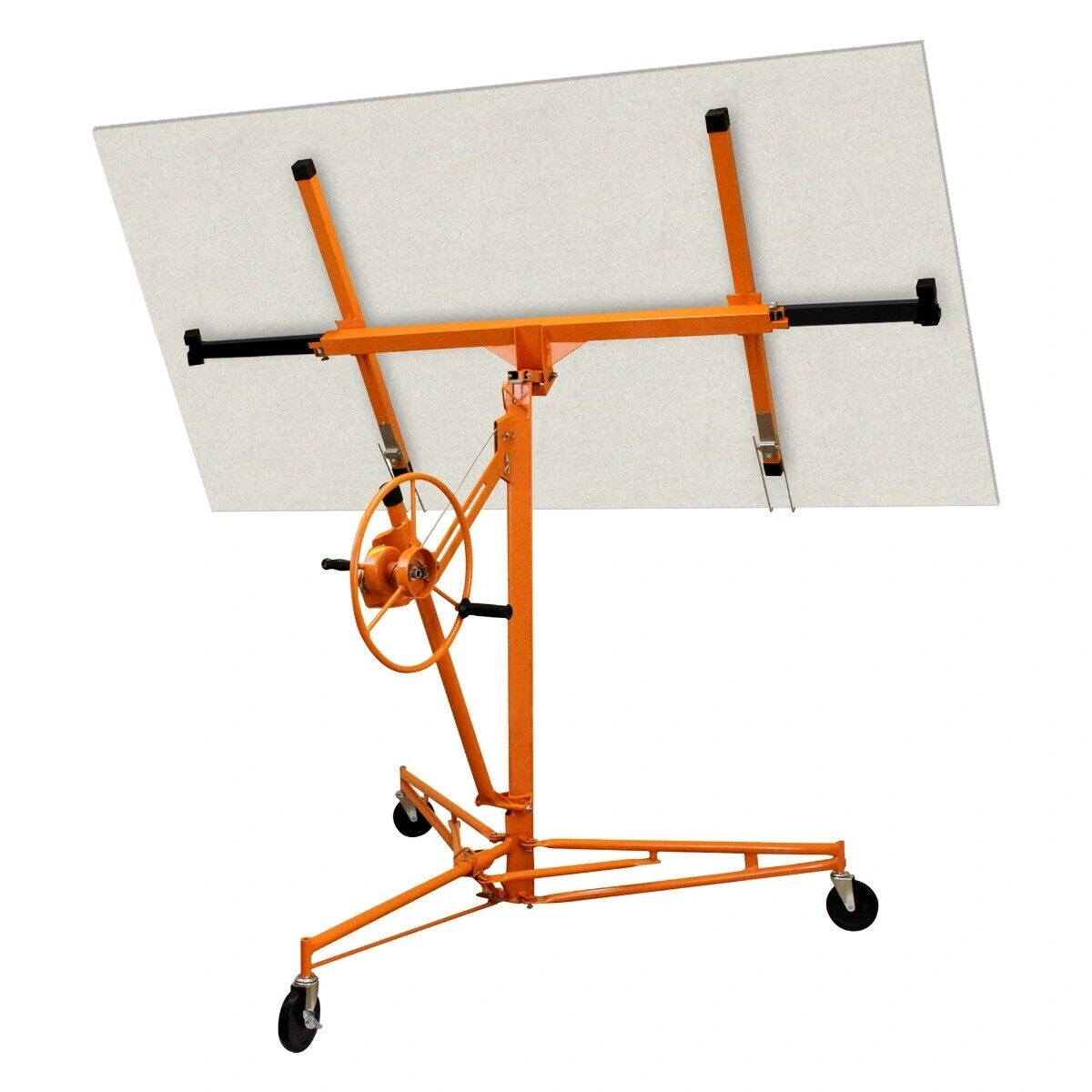 11FT Drywall Lifter Panel Hoist Jack Rolling Caster Construction Lockable 150lbs view 9