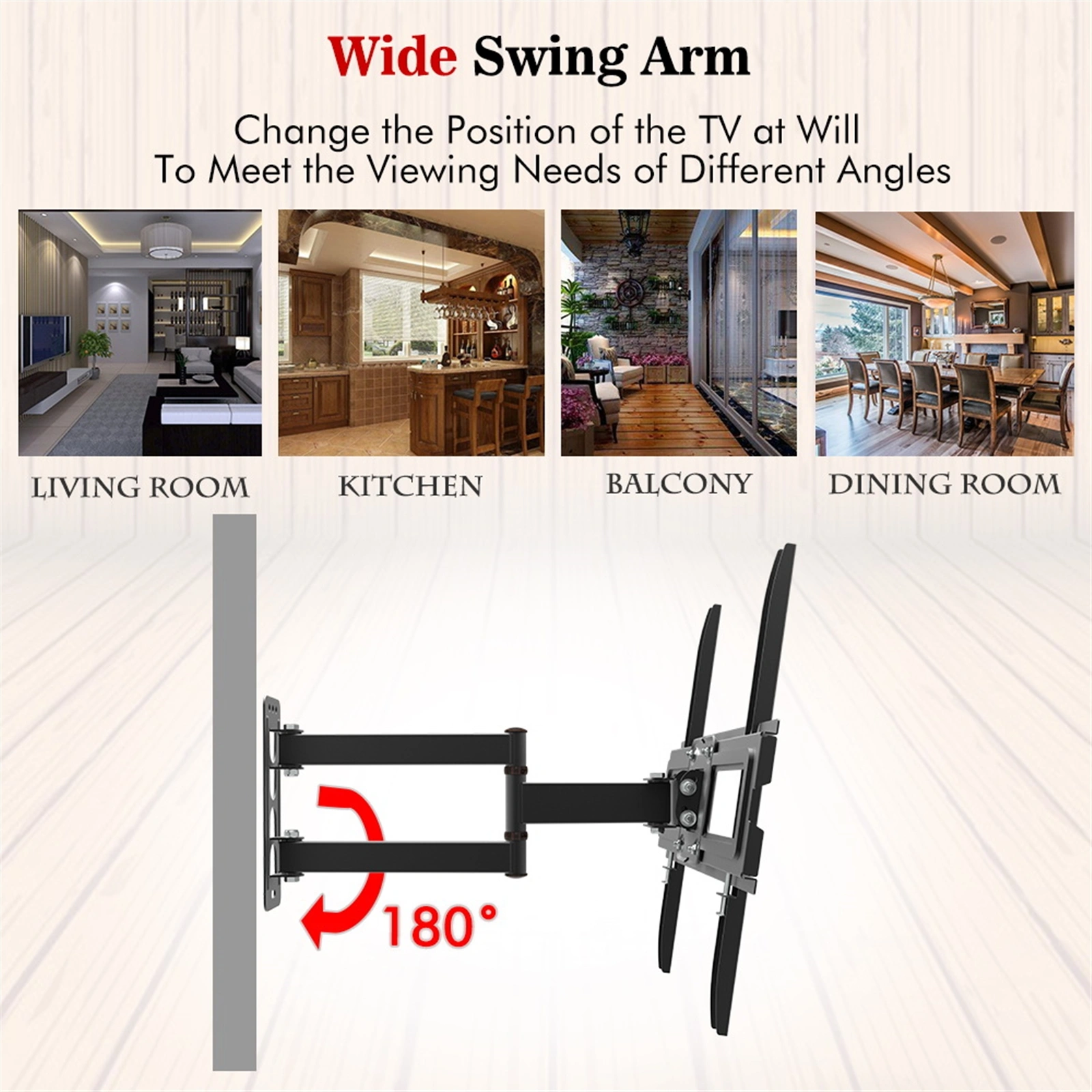 32-65" Single Pendulum Small Base TV Stand Tmxd-103 Bearing 35KG / VESE400*400 / Up And Down -10~ 10° view 10