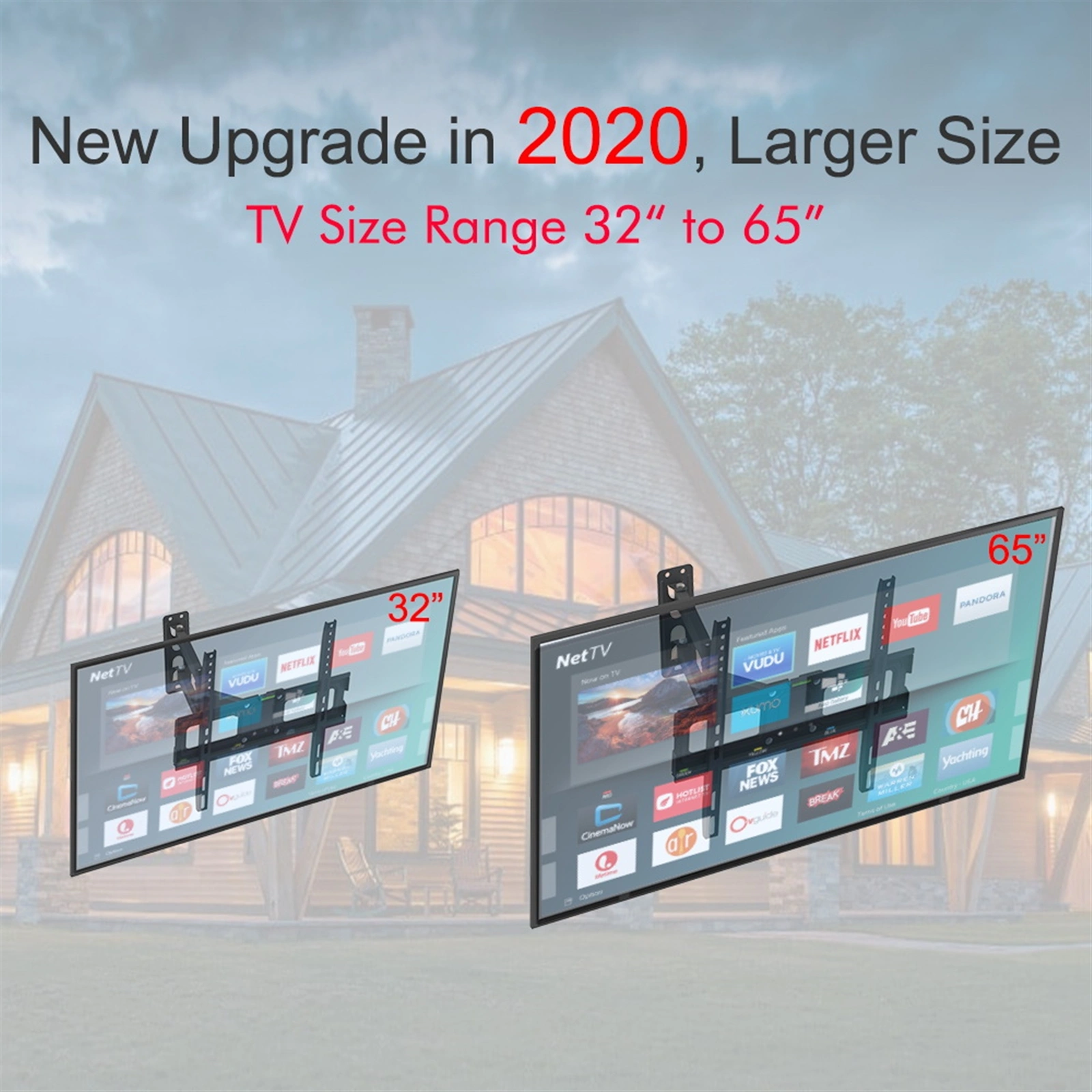 32-65" Single Pendulum Small Base TV Stand Tmxd-103 Bearing 35KG / VESE400*400 / Up And Down -10~ 10° view 4