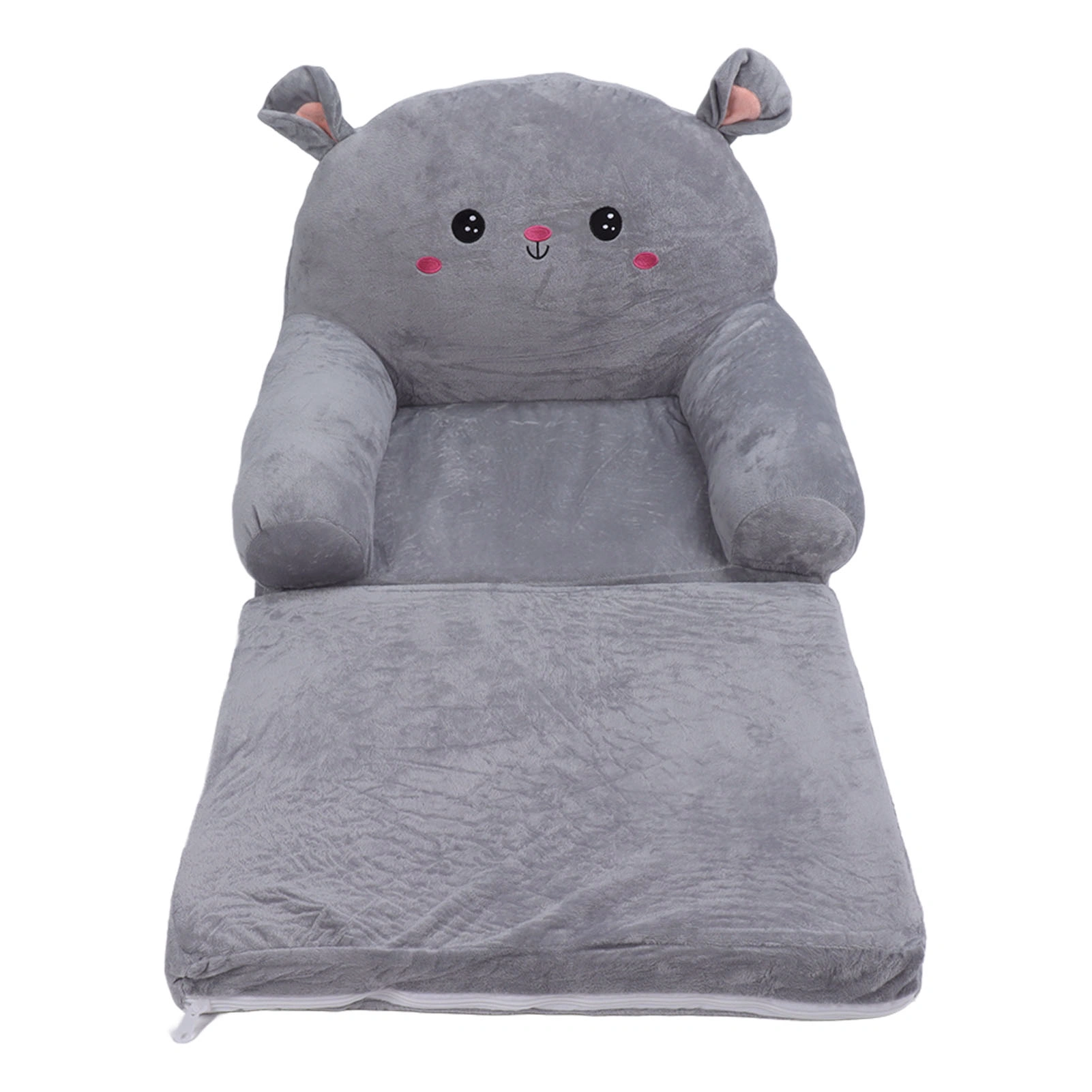 2 in 1 Cartoon Children Folding Sofa, Cloth & Sponge Fill, Ventilated Flip Open Seat for Baby Kids, 2 Layers view 5