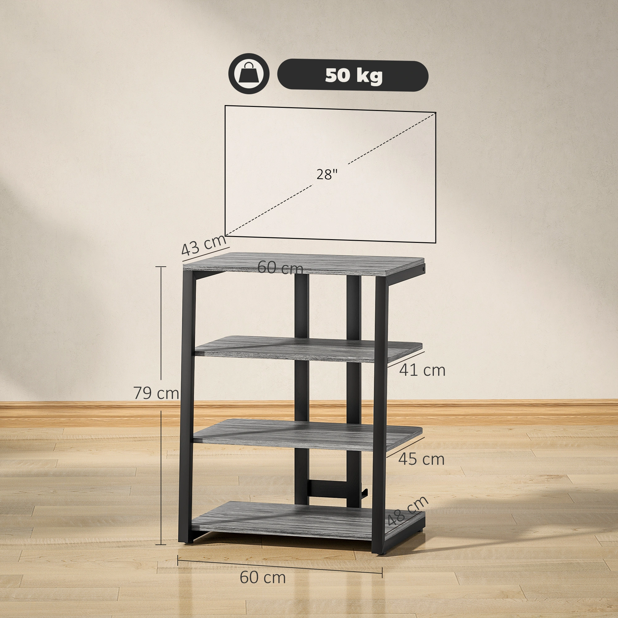 Heavy Duty Storage Rack - 5-Tier Metal Shelving Unit, Adjustable Organizer Shelf for Garage Kitchen view 2