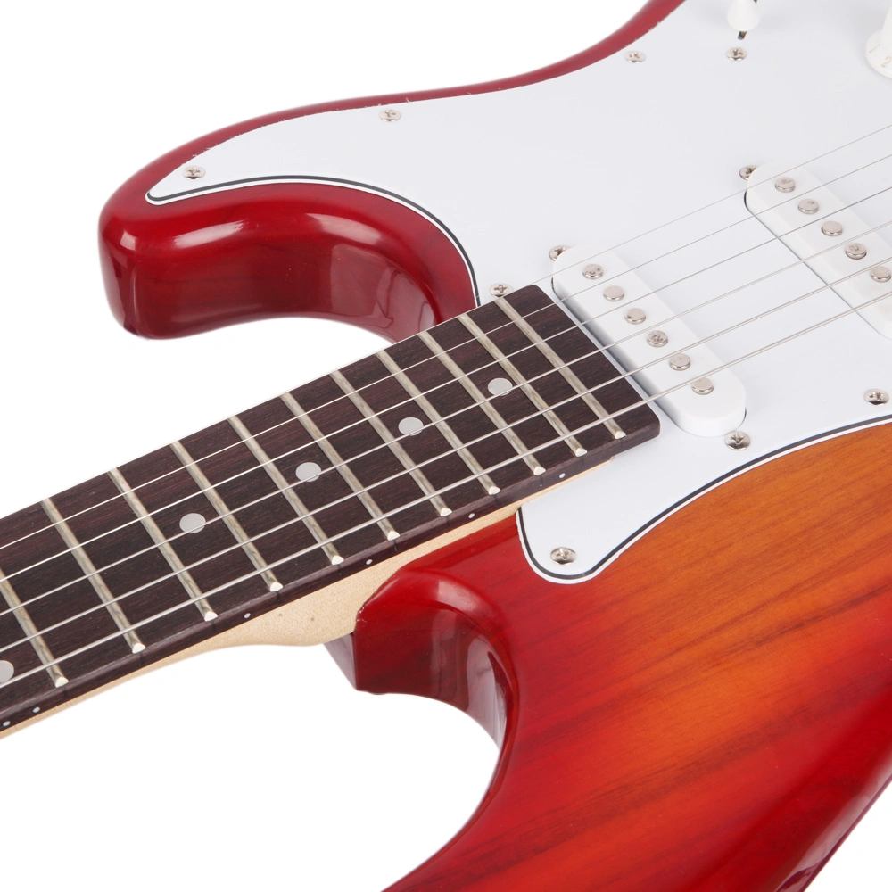 Rosewood Fingerboard Electric Guitar Sunset Red view 17