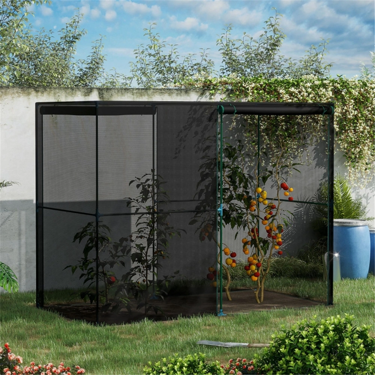 Walk-in Mini Greenhouse, Portable Outdoor Garden Tent with Zipper Door and Ventilation Windows for Plants