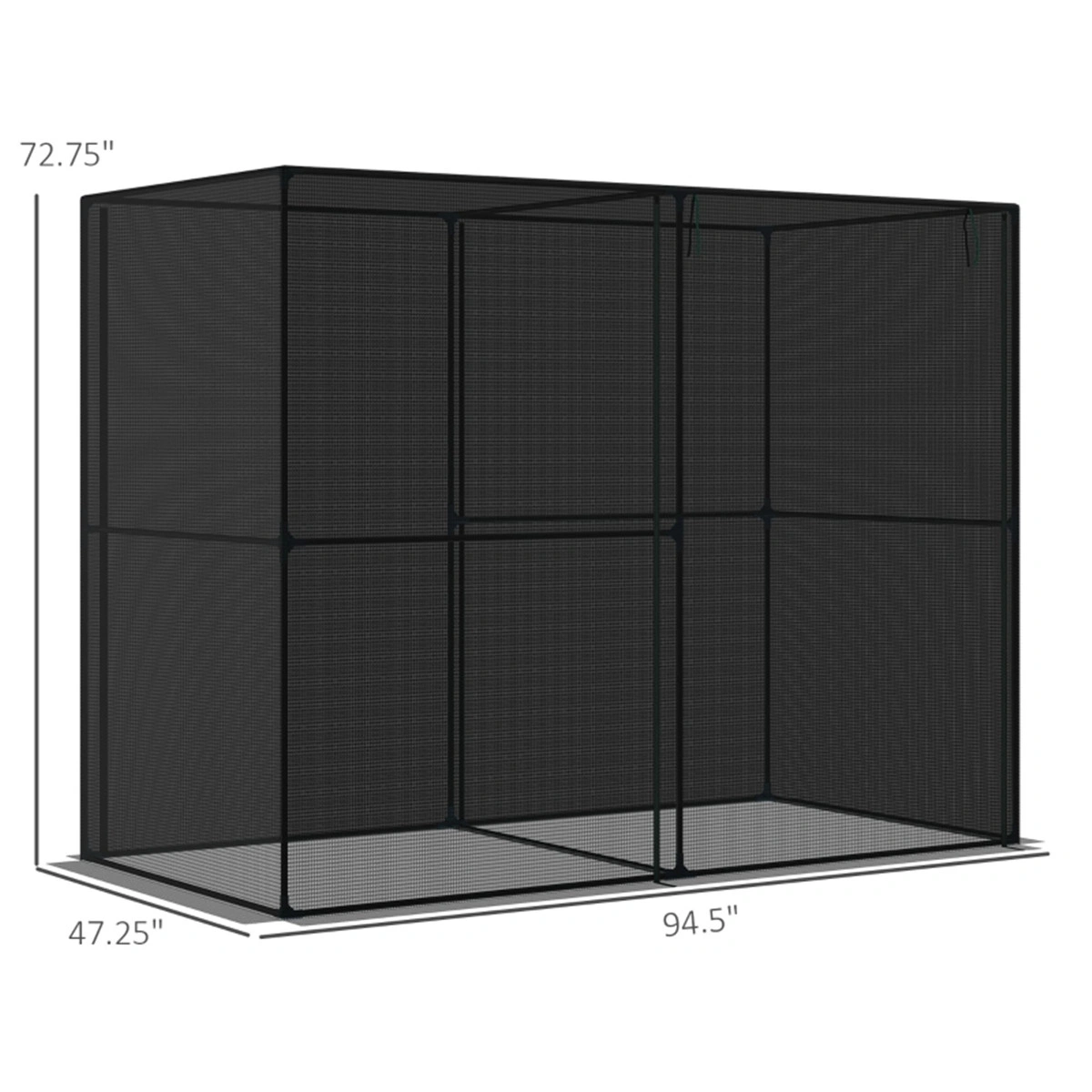 Walk-in Mini Greenhouse, Portable Outdoor Garden Tent with Zipper Door and Ventilation Windows for Plants view 3