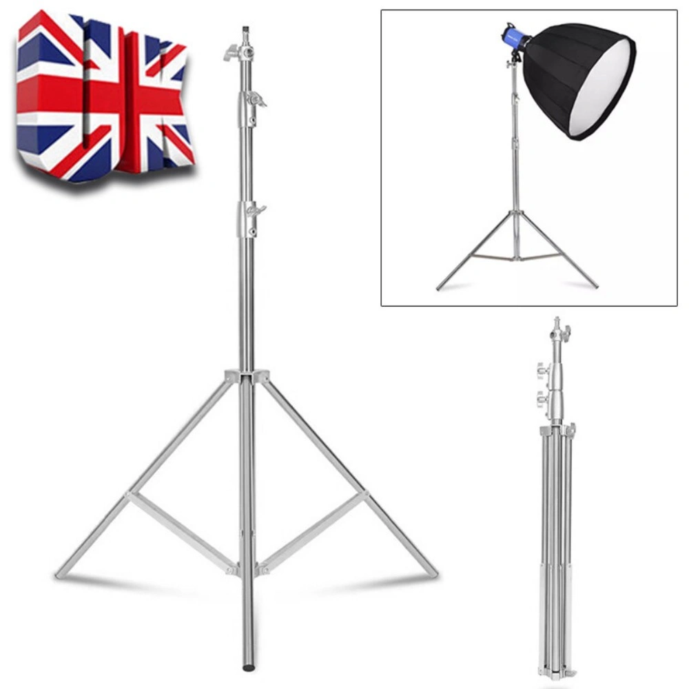 280cm Heavy Duty Stainless Steel Light Stand Tripod for Studio Photography Softbox Flash Lighting