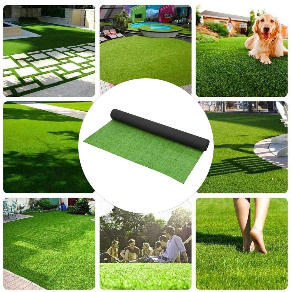 4M Artificial Grass Turf Offcut Roll - Realistic Fake Lawn Carpet Mat for Garden