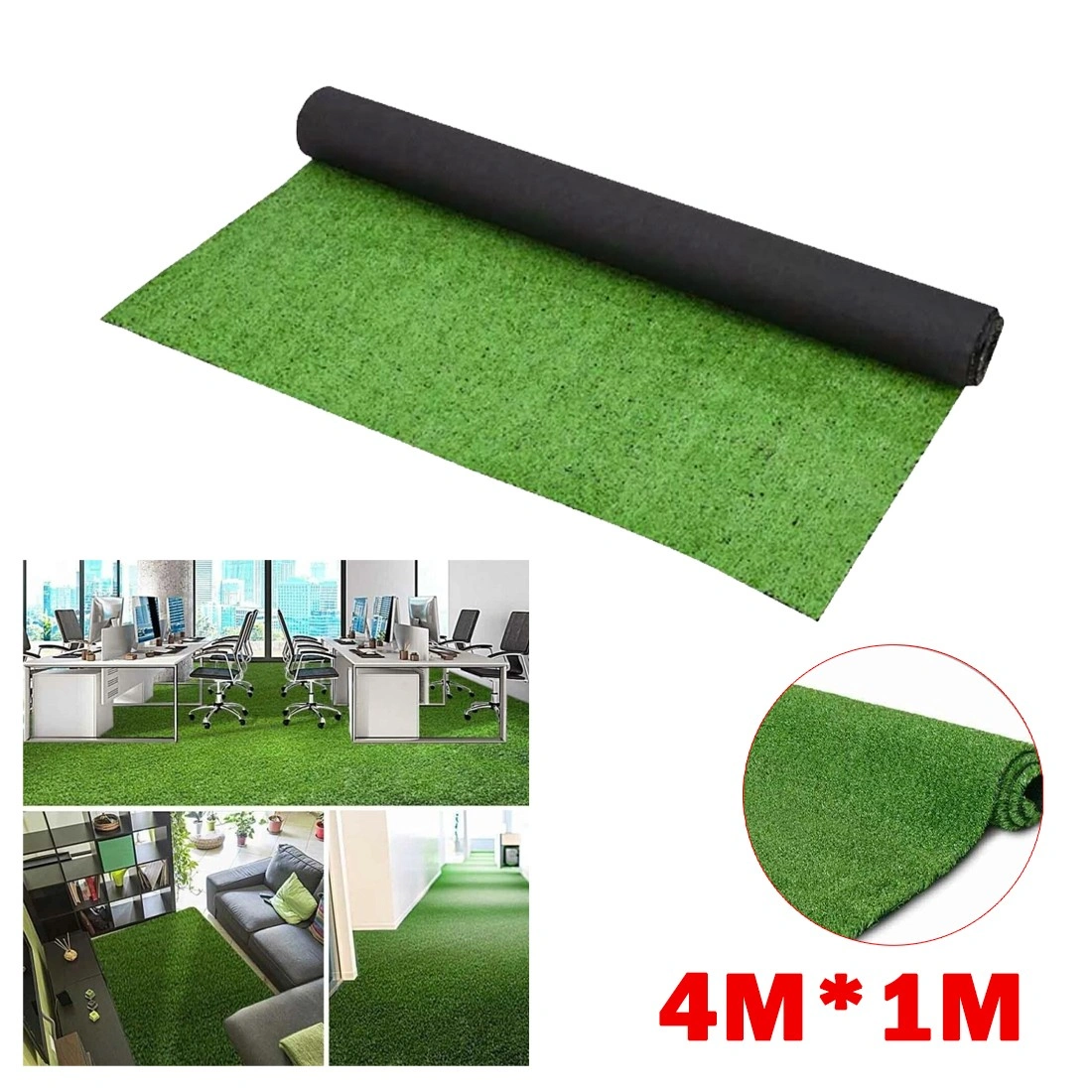 4M Artificial Grass Turf Offcut Roll - Realistic Fake Lawn Carpet Mat for Garden view 4