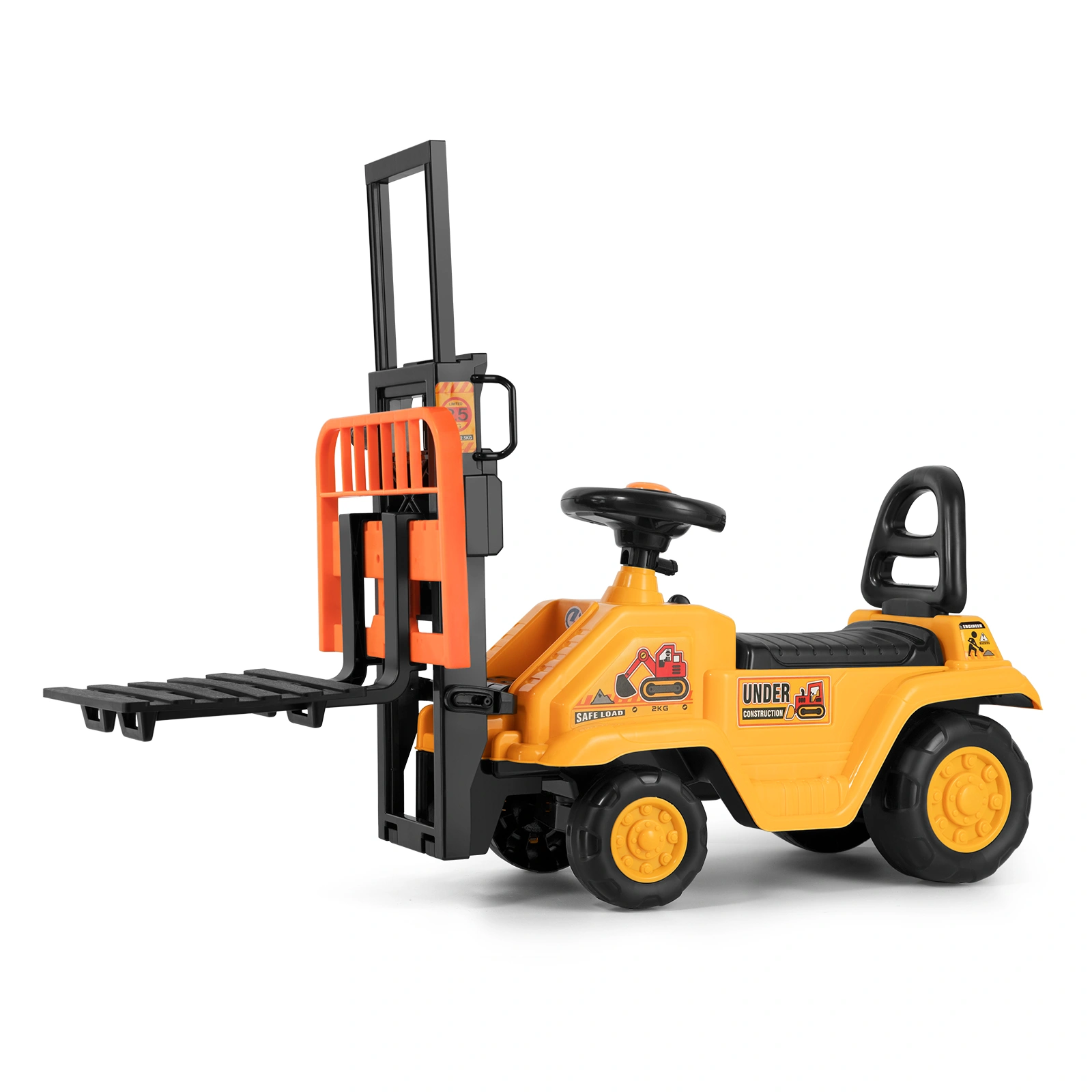 Children's Toy Forklift Slide with Built-in Storage Compartment Indoor Outdoor Play view 3