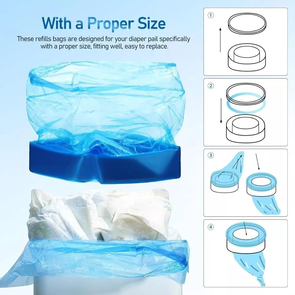 9pcs Disposable Nappy Bin Refill Cassettes for AngelCare, Tommee Tippee & Click view 5