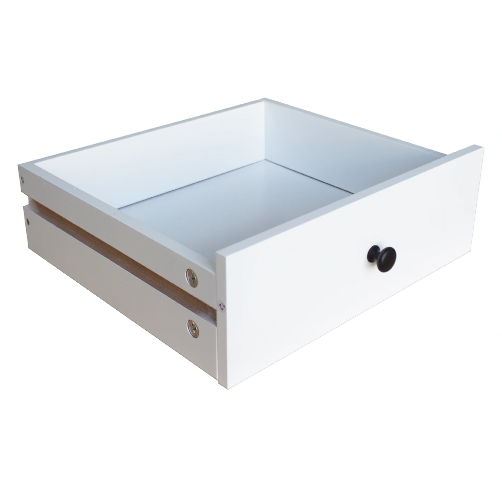 European Style Bedside Table with 3 Drawers, White Nightstand with Charging Station for Bedroom view 3