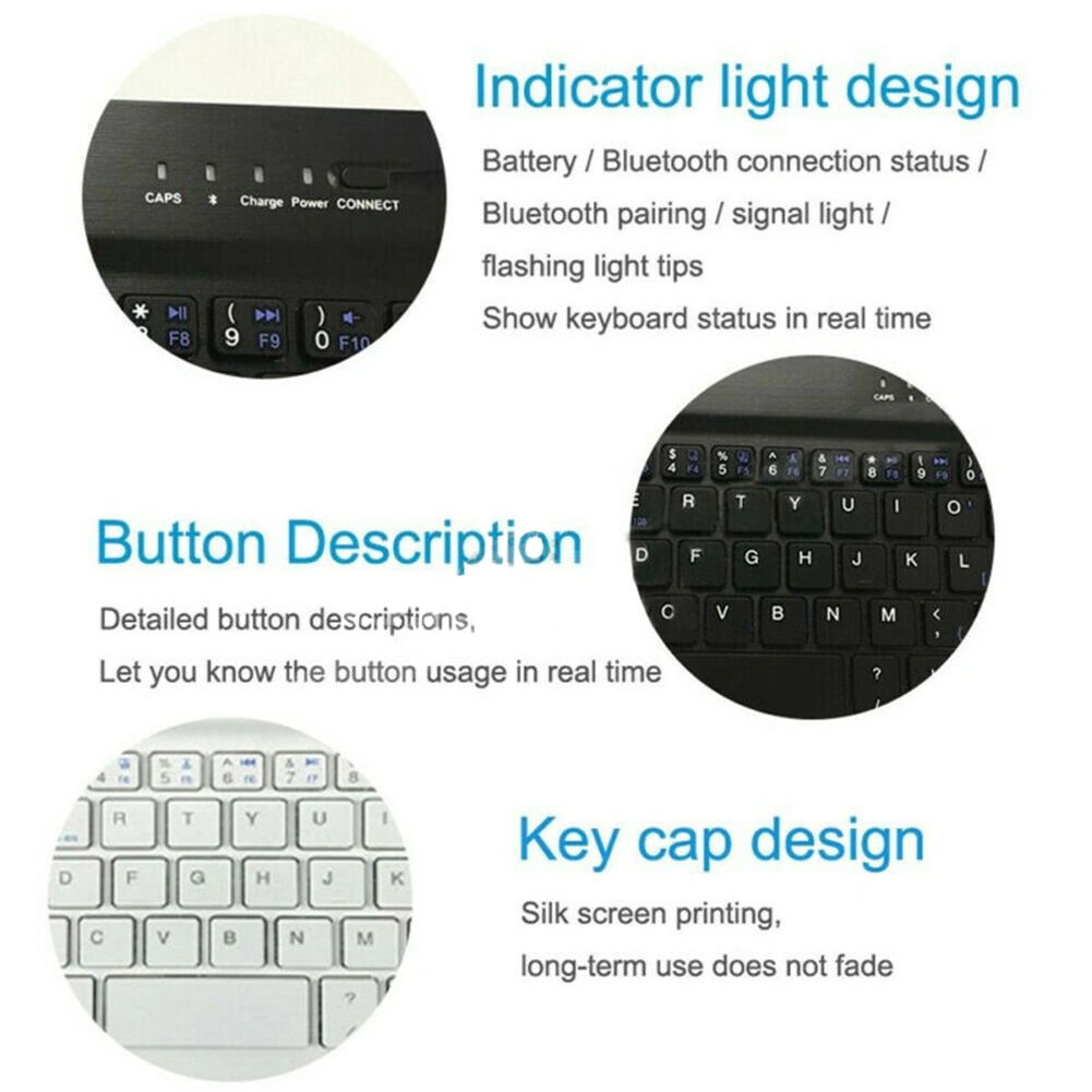 Universal Bluetooth Keyboard Case for 10.1/10.5 Inch Android Tablet view 4