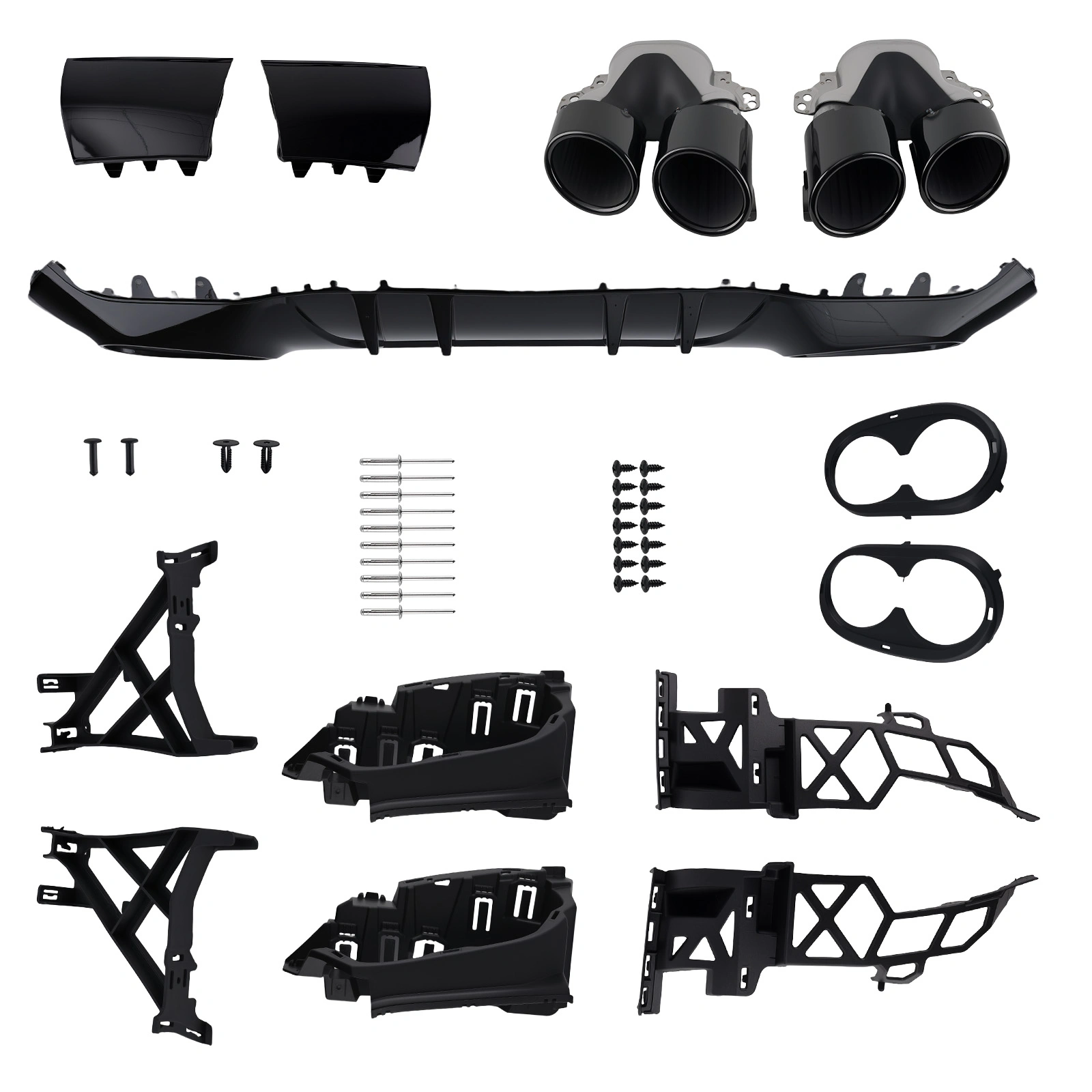 A45 Style fit for Mercedes A-Class W177 18-22 Rear Bumper Diffuser Lip Carbon Fiber view 6