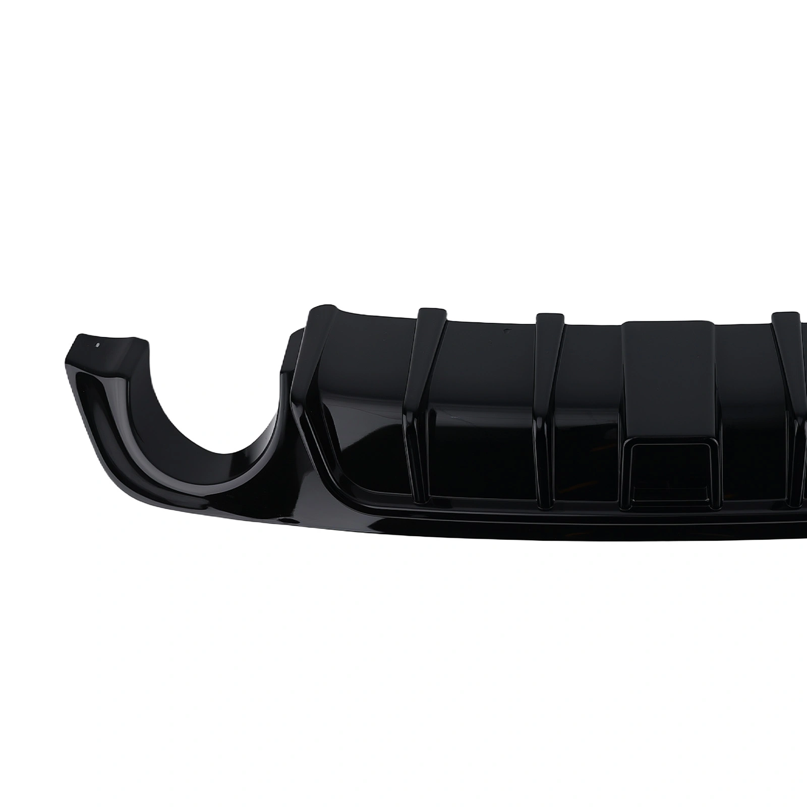 Rear Bumper Diffuser Lip W/ Brake LED fit for 2018 19-2023 Infiniti Q50 Glossy Black view 2