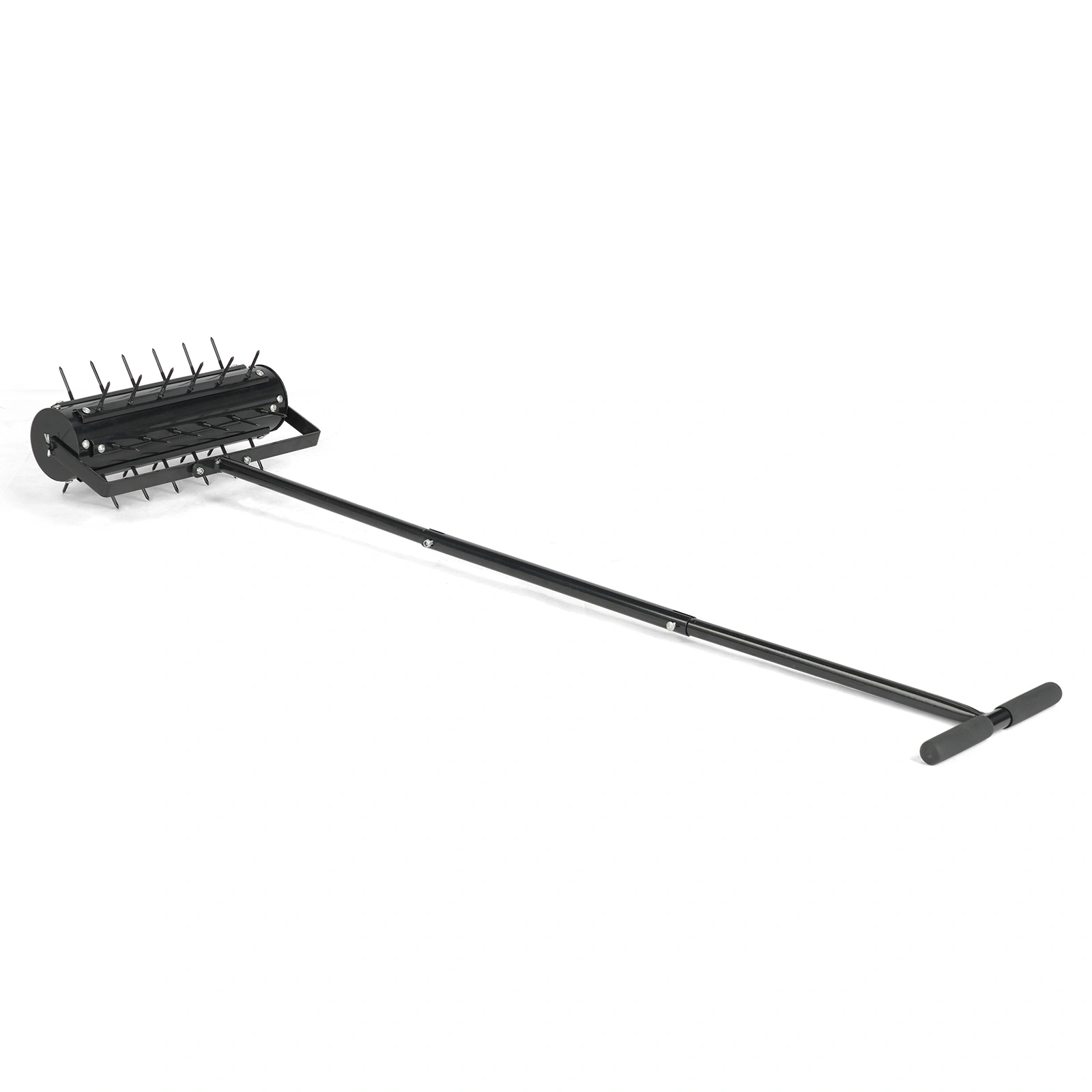 17-inch Lawn Aerator, Rolling Aerator Lawn Tool with T-shaped Handle, Heavy Duty Lawn Aerator Tool, Grass Aerator & Garden Tools for Aeration & Soil Health, Black view 19