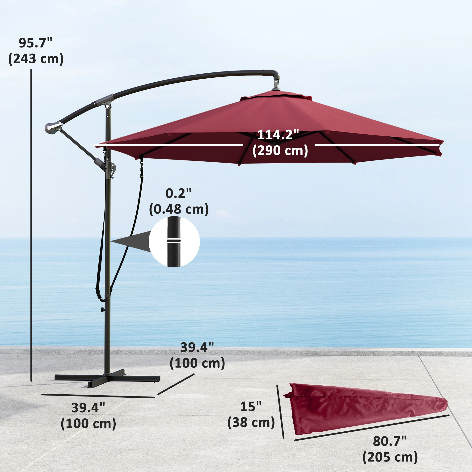 Premium Wall Mounted Umbrella Holder - Rust-Resistant Wall Mount Umbrella Stand with Multiple Hooks, Space-Saving Organizer for Home & Office