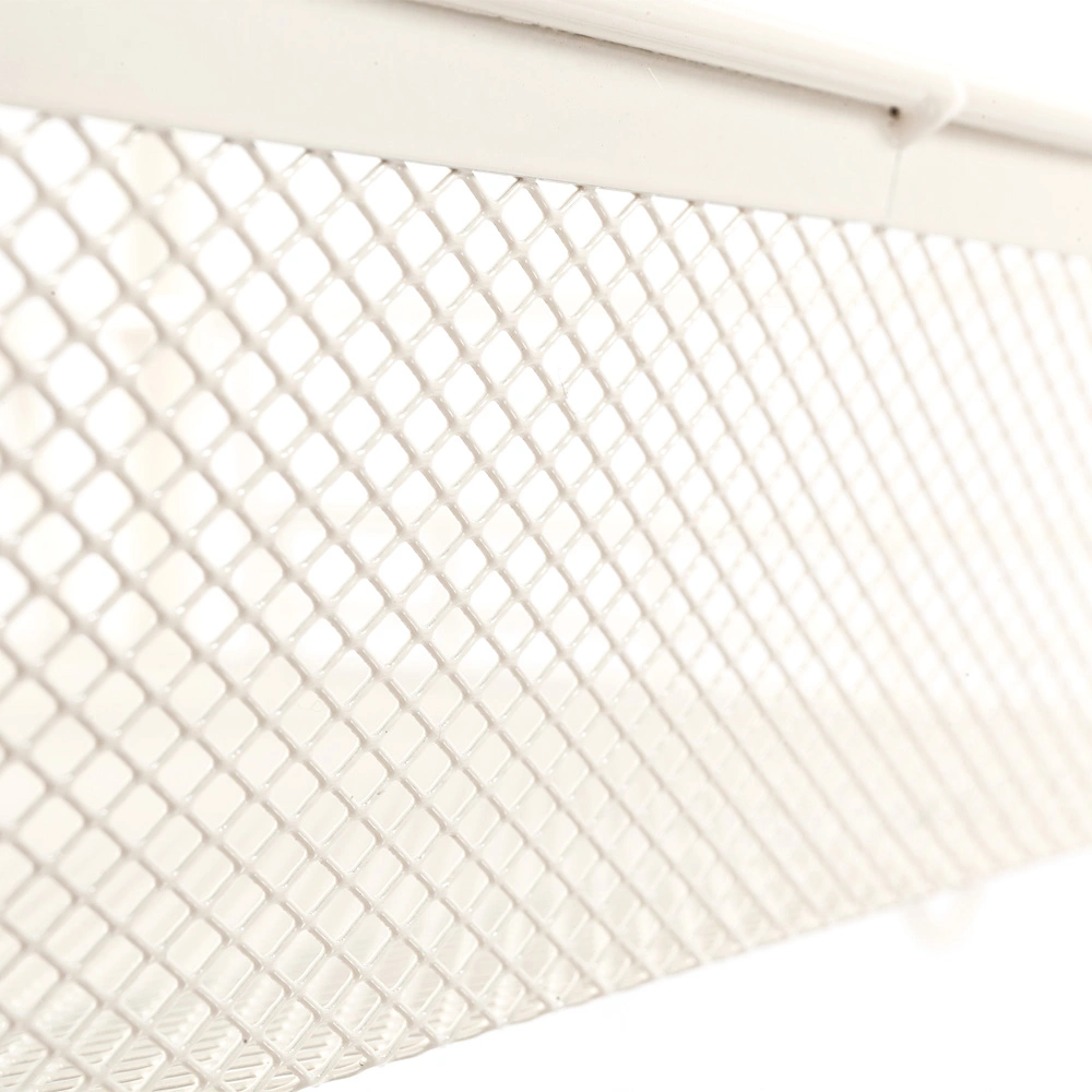 3-Tier Honeycomb Mesh Storage Cart with Hook, Ivory White Rolling Organizer view 2